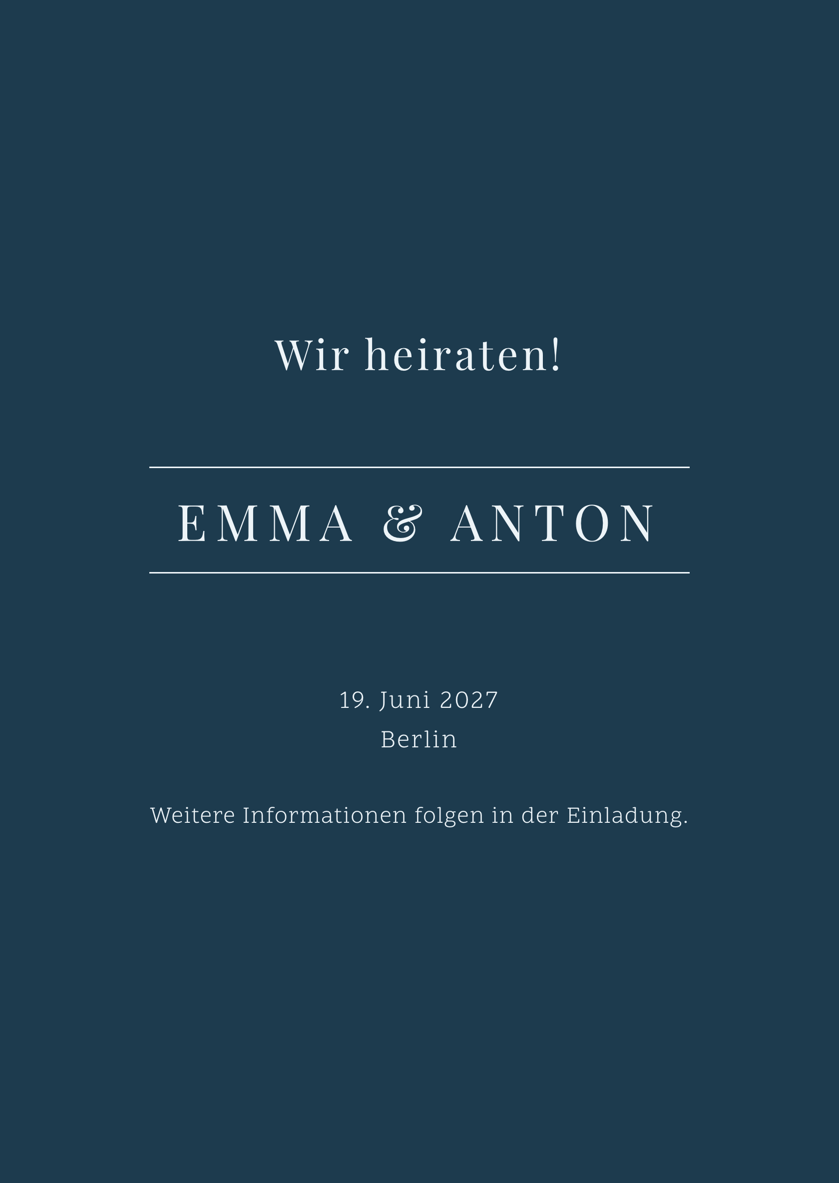 Digitale Save-the-Date-Karte – Monarch