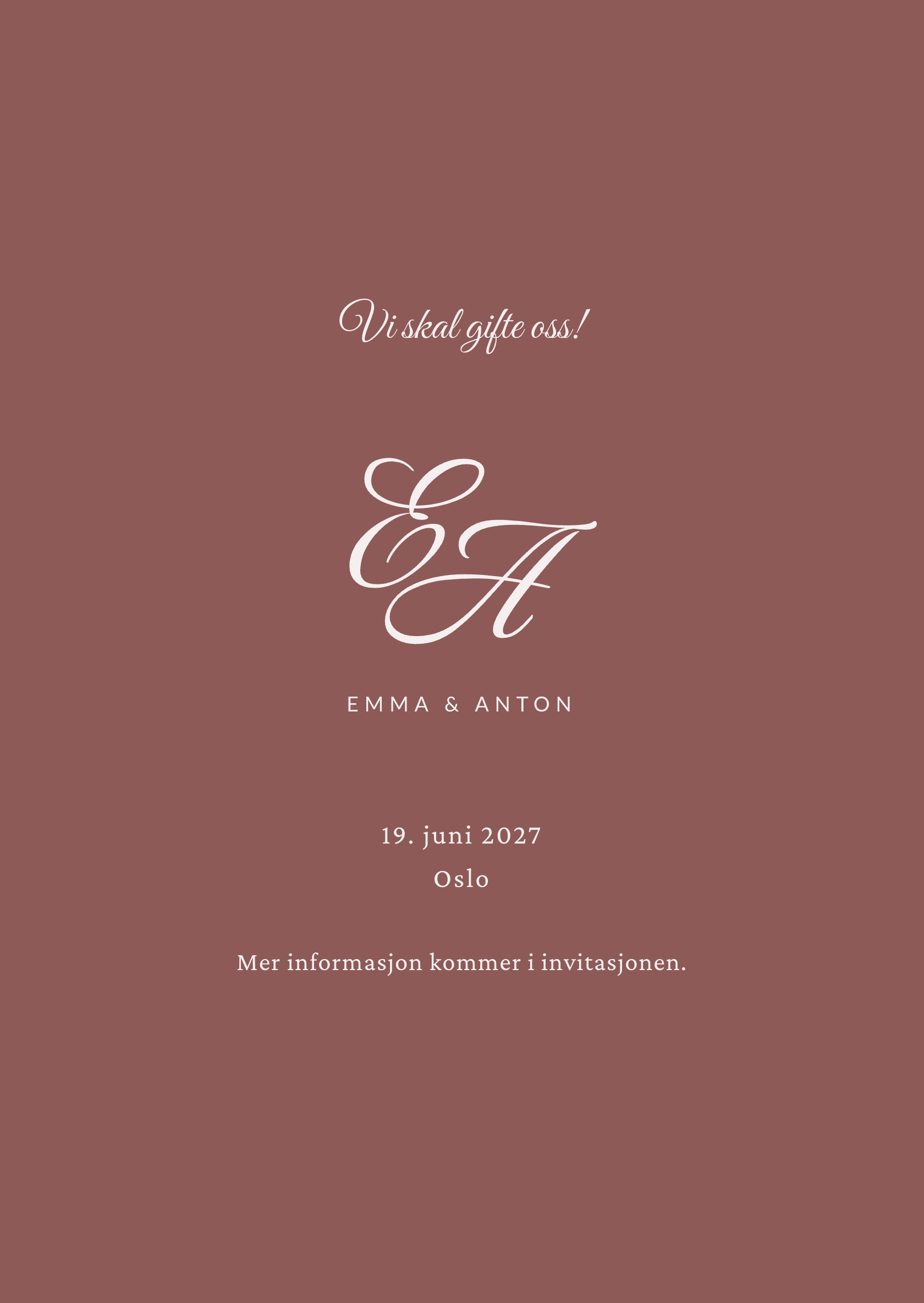 Digitalt save the date-kort – Blush