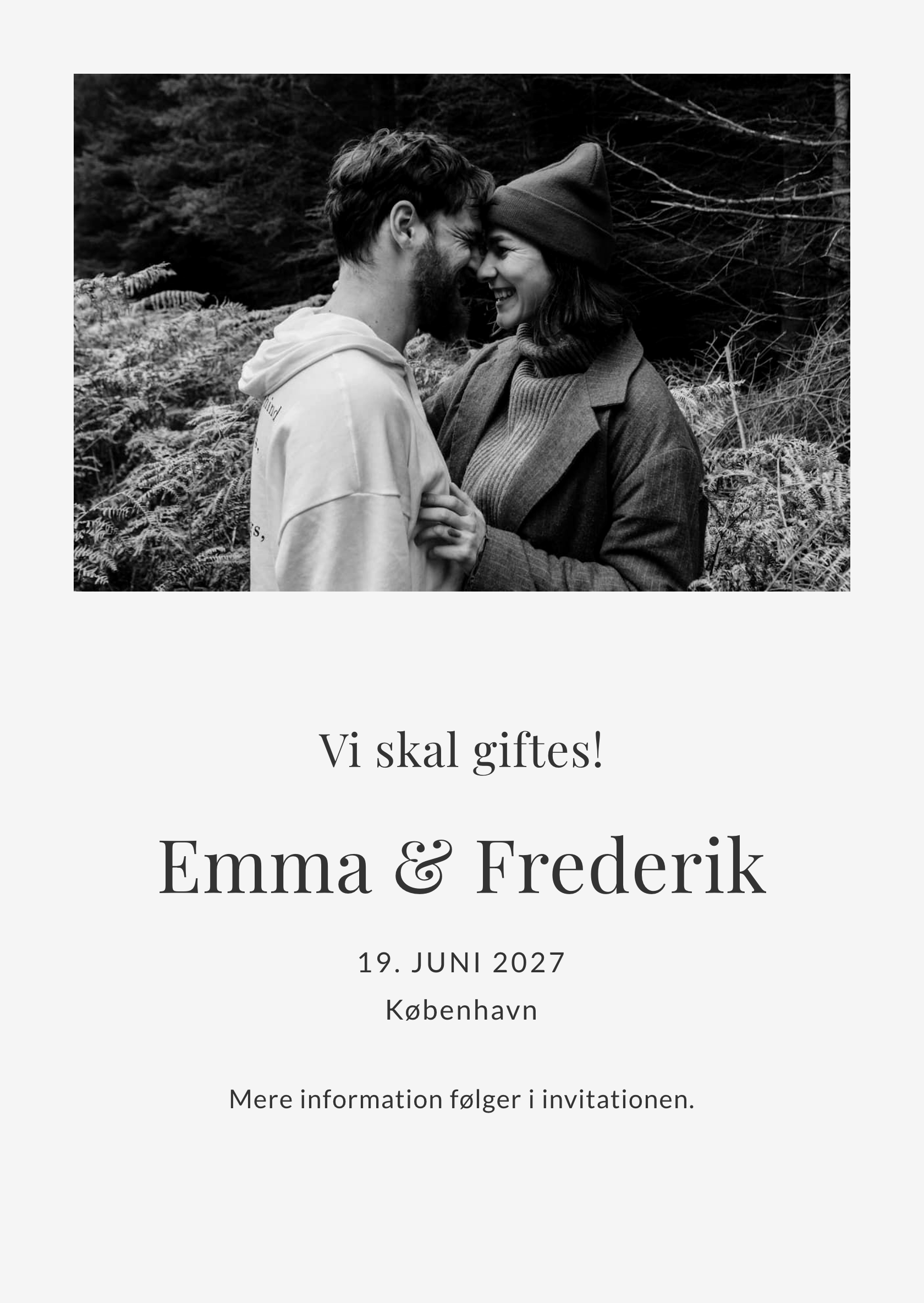 Digitalt save the date-kort – Editorial