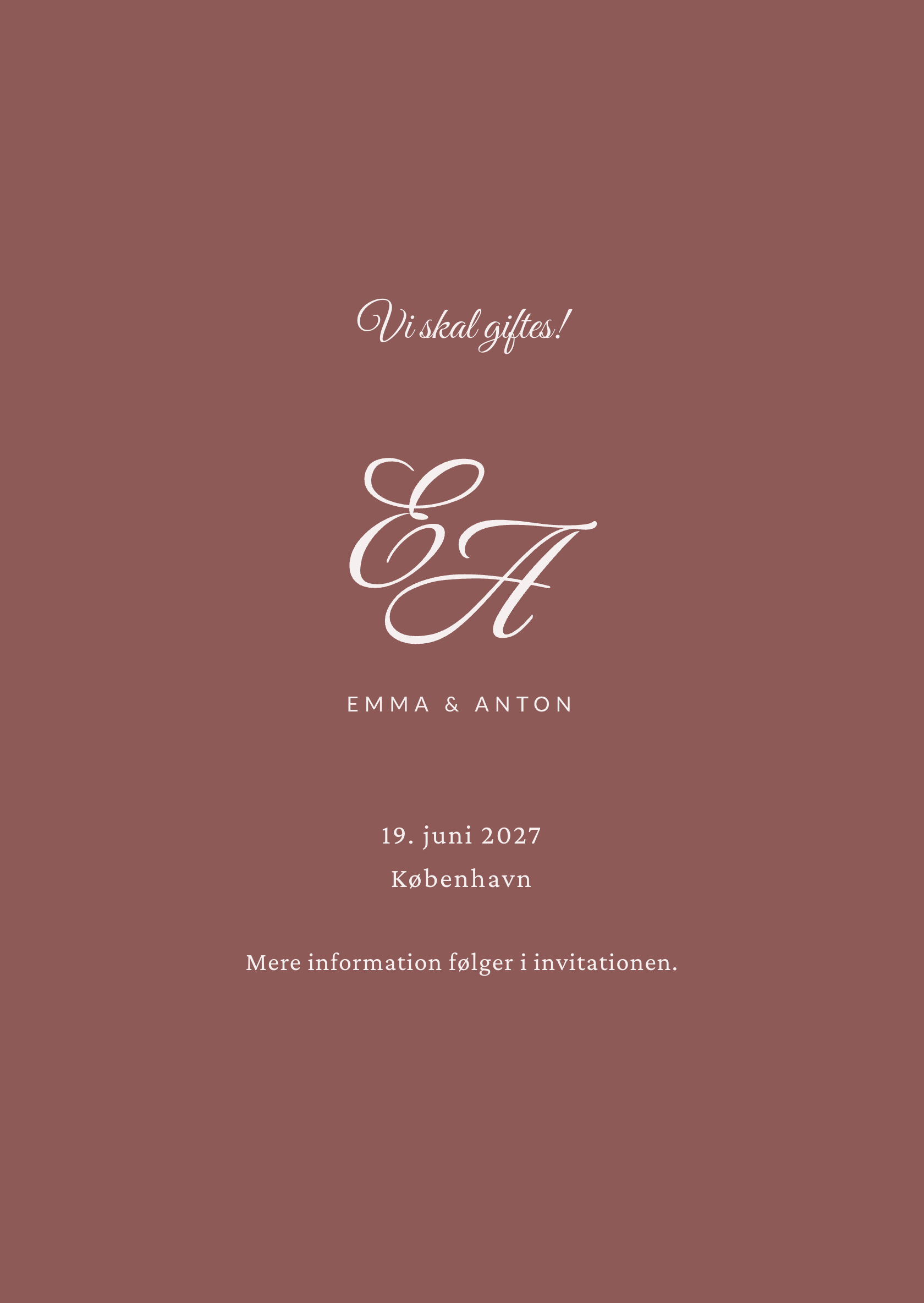 Digitalt save the date-kort – Blush