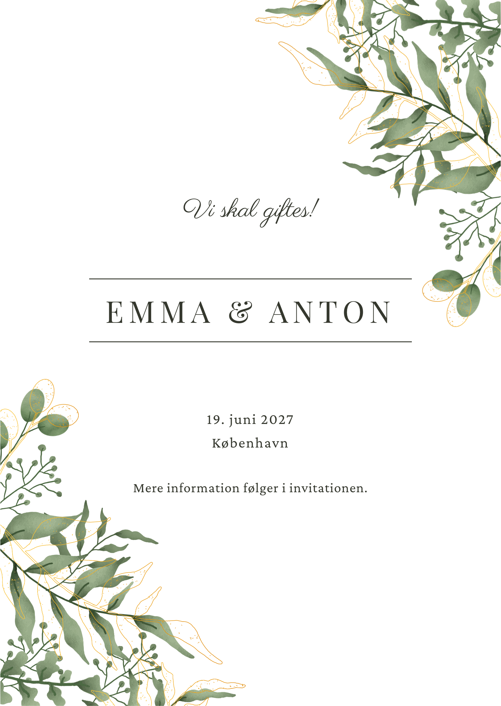 Digitalt save the date-kort – Sylvan