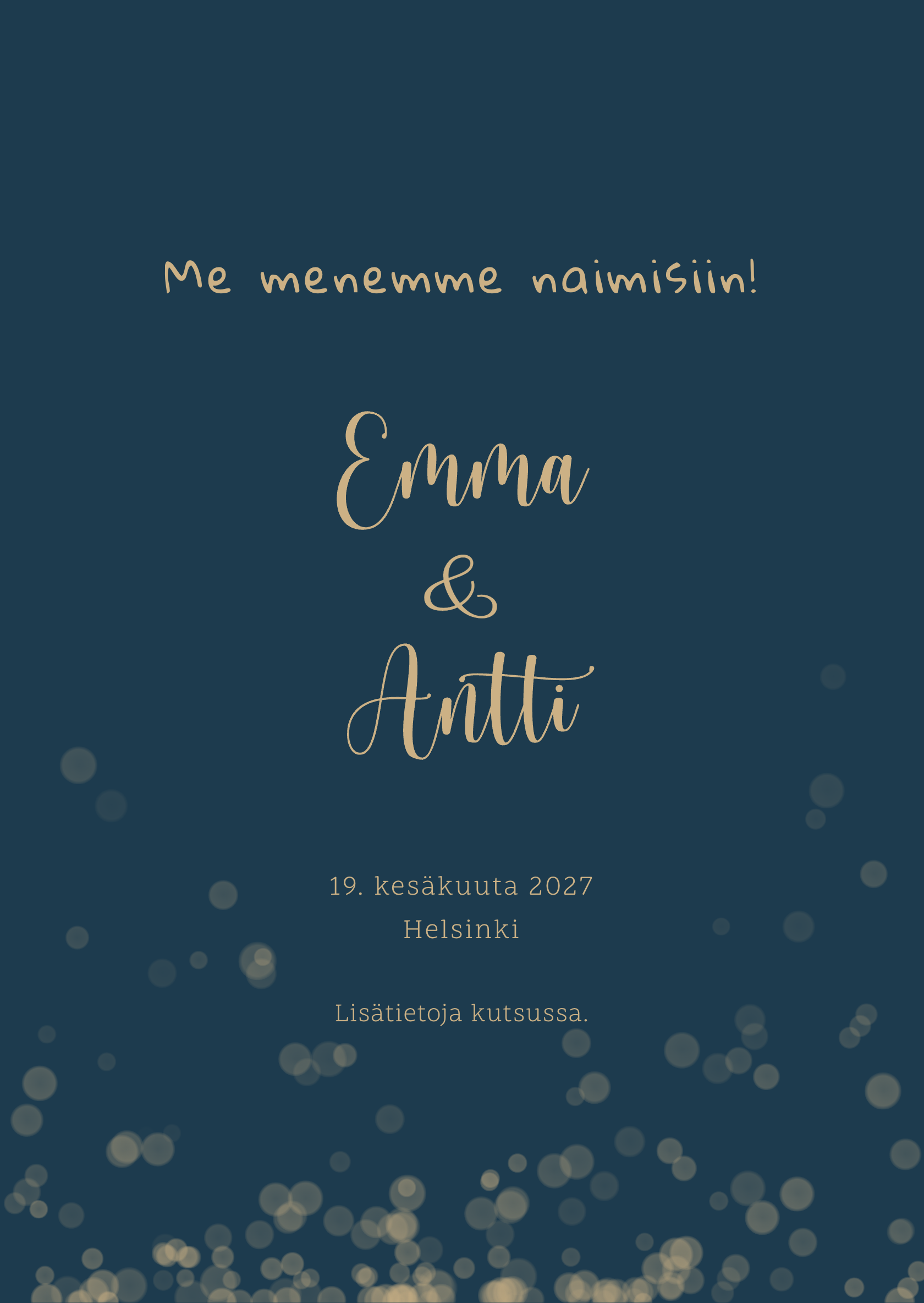 Digitaalinen save the date -kortti – Afterglow