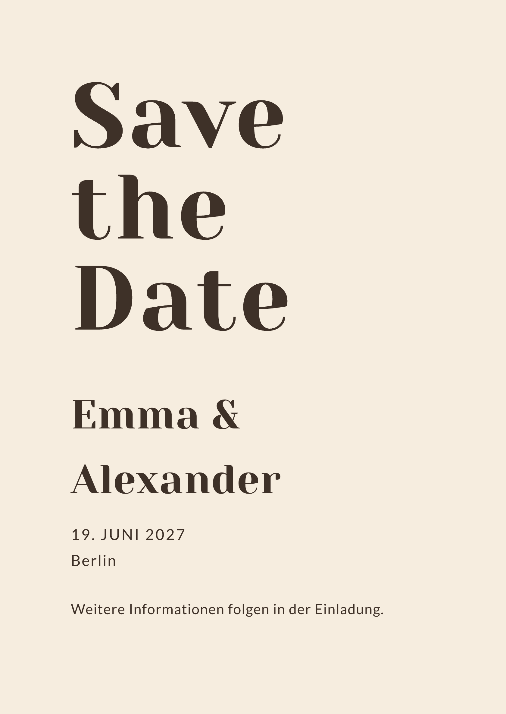 Digitale Save-the-Date-Karte – Hazel