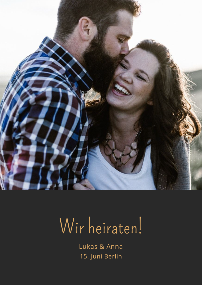 Beispiel einer gedruckten Einladungskarte
