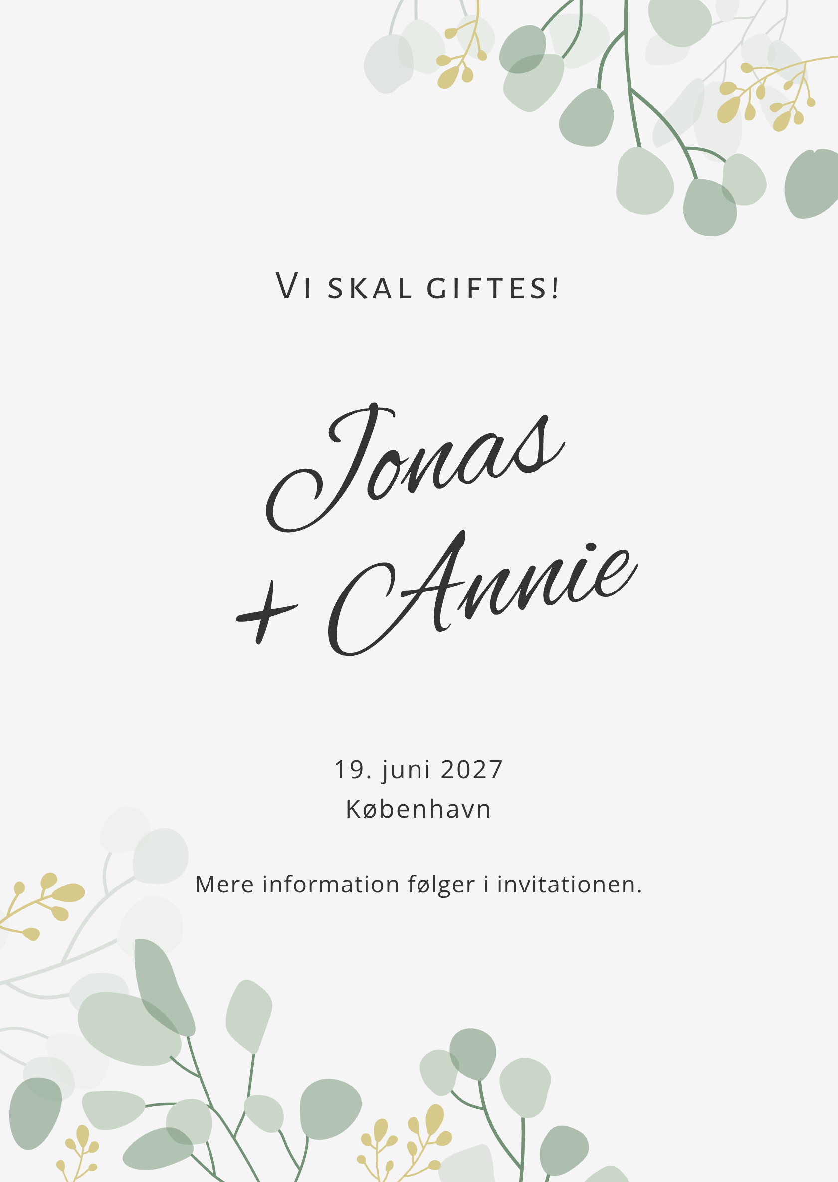 Digitalt save the date-kort – Meadow