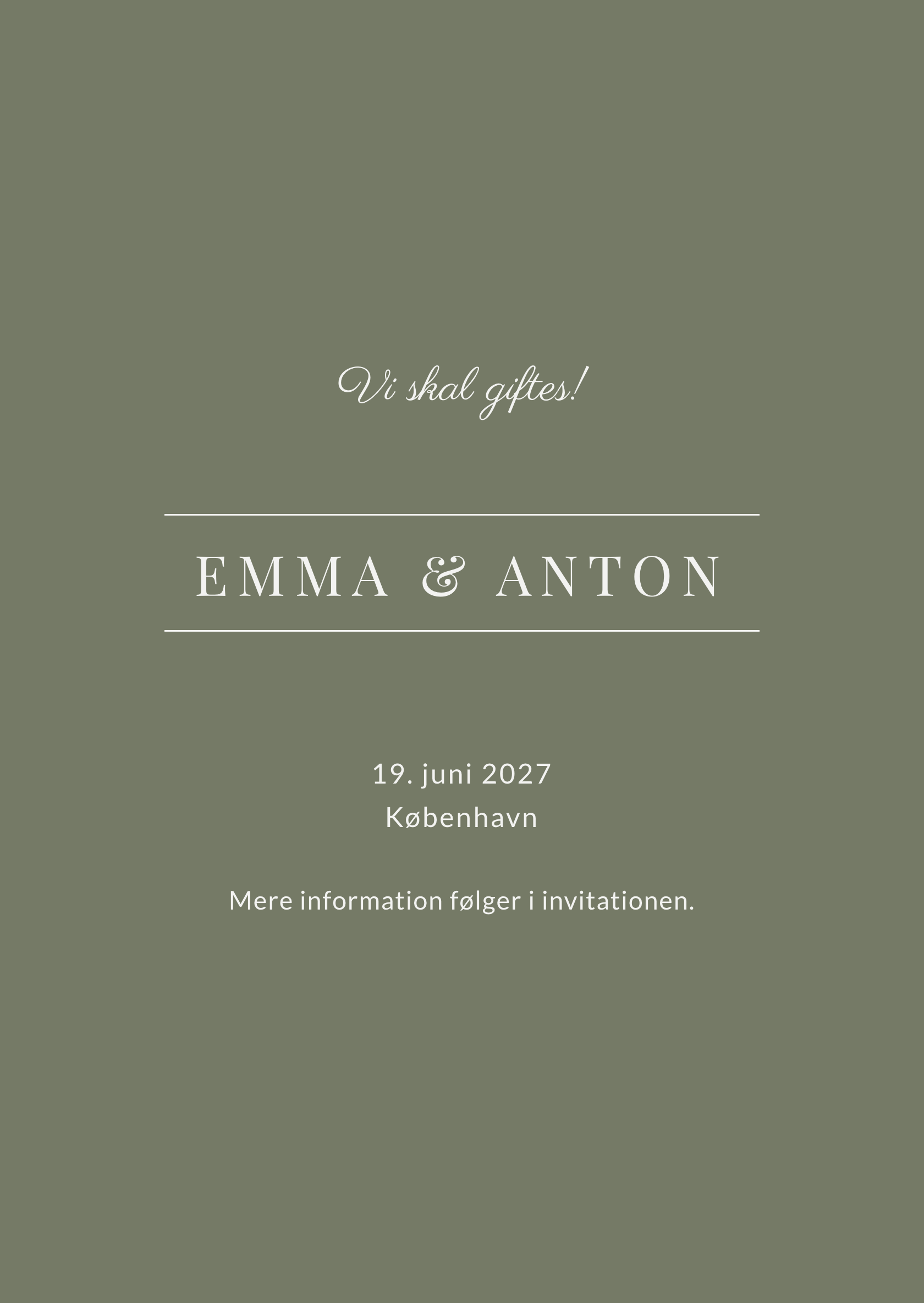 Digitalt save the date-kort – Moss