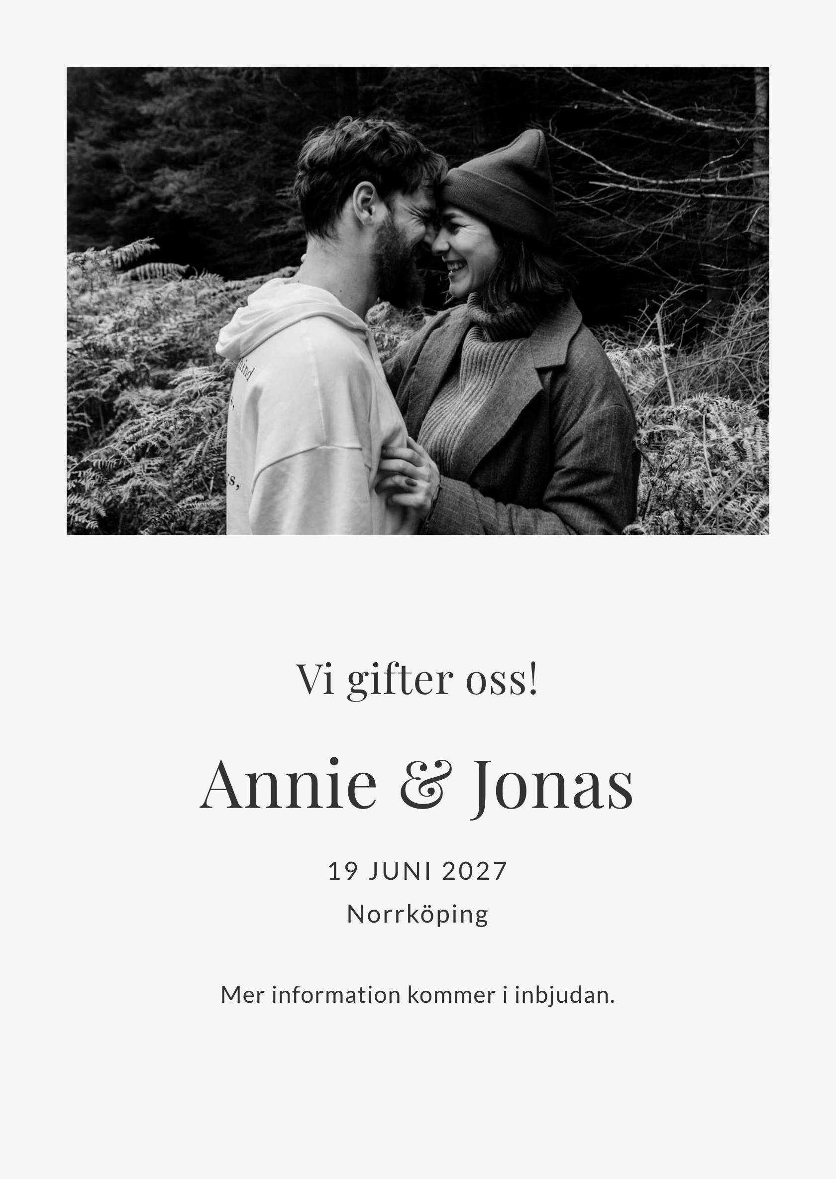 Digitalt save the date-kort – Editorial
