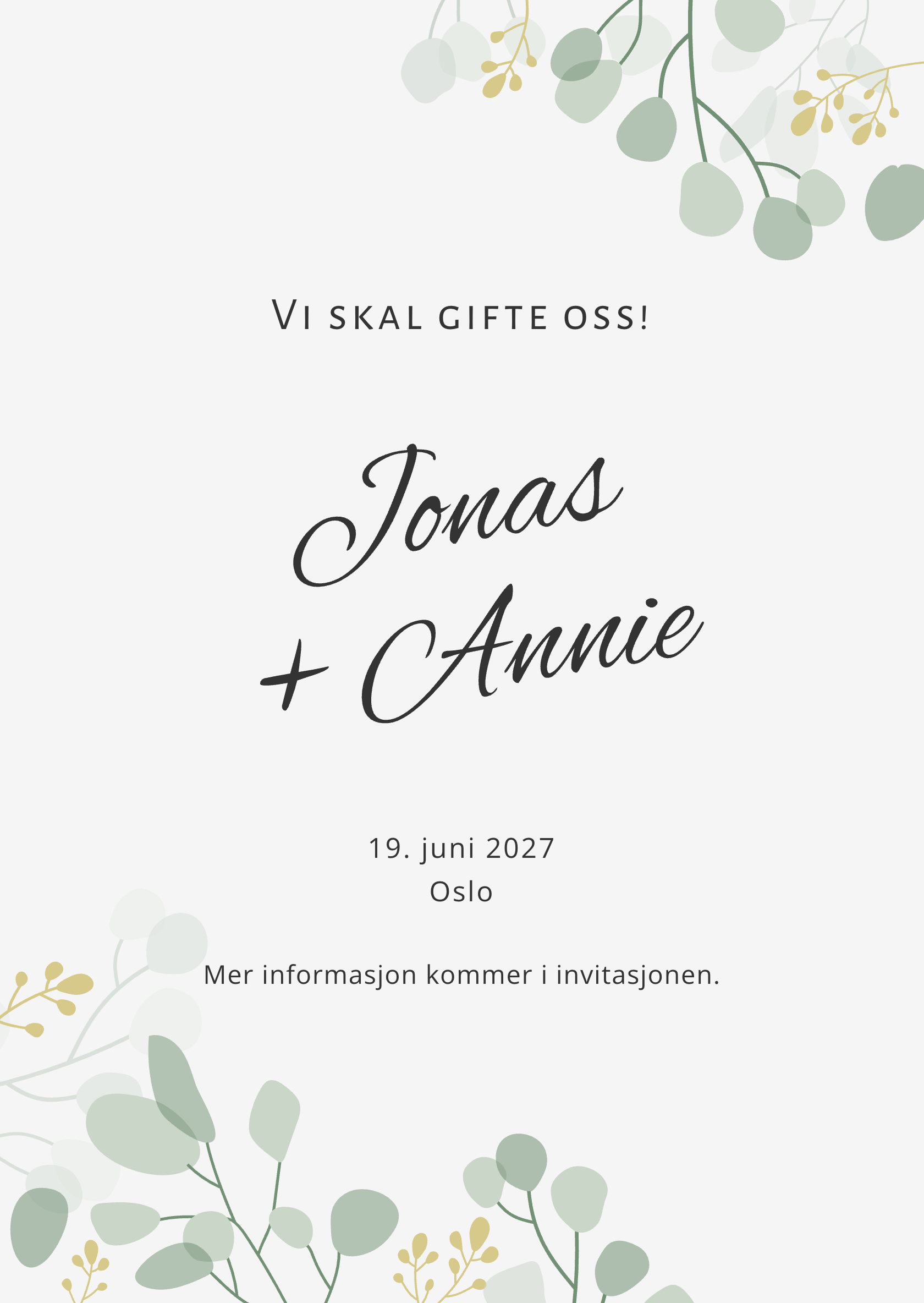 Digitalt save the date-kort – Meadow