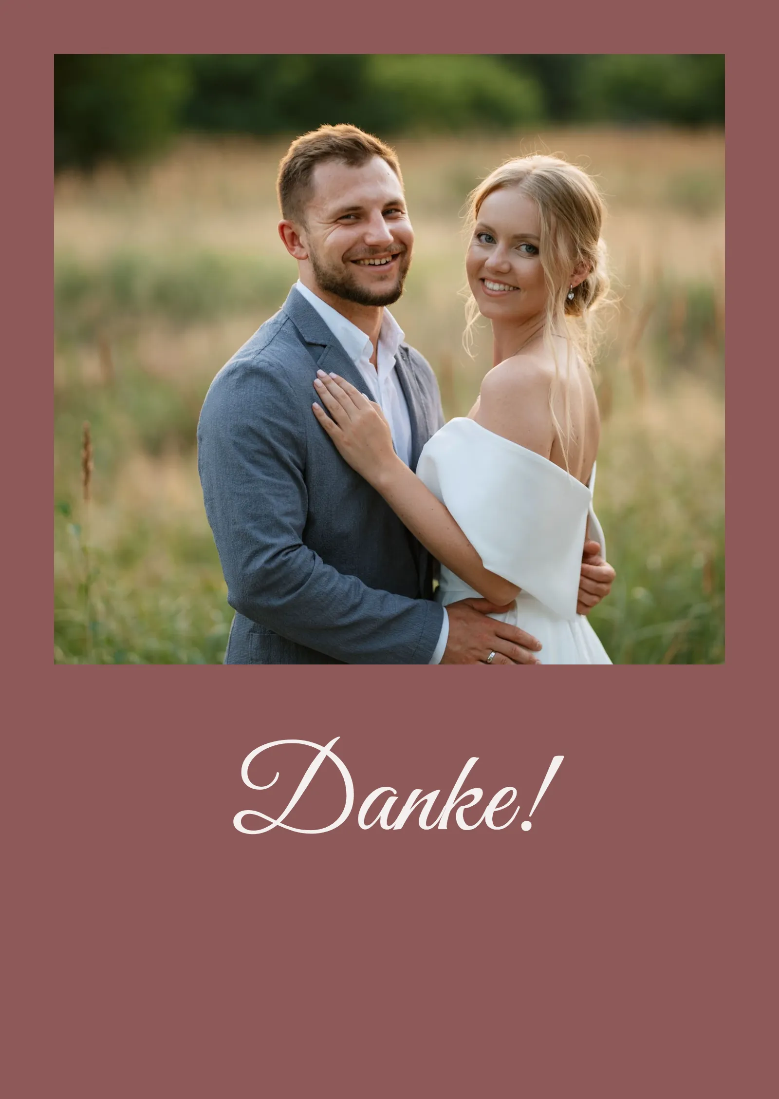 Dankeskarte zur Hochzeit - Blush