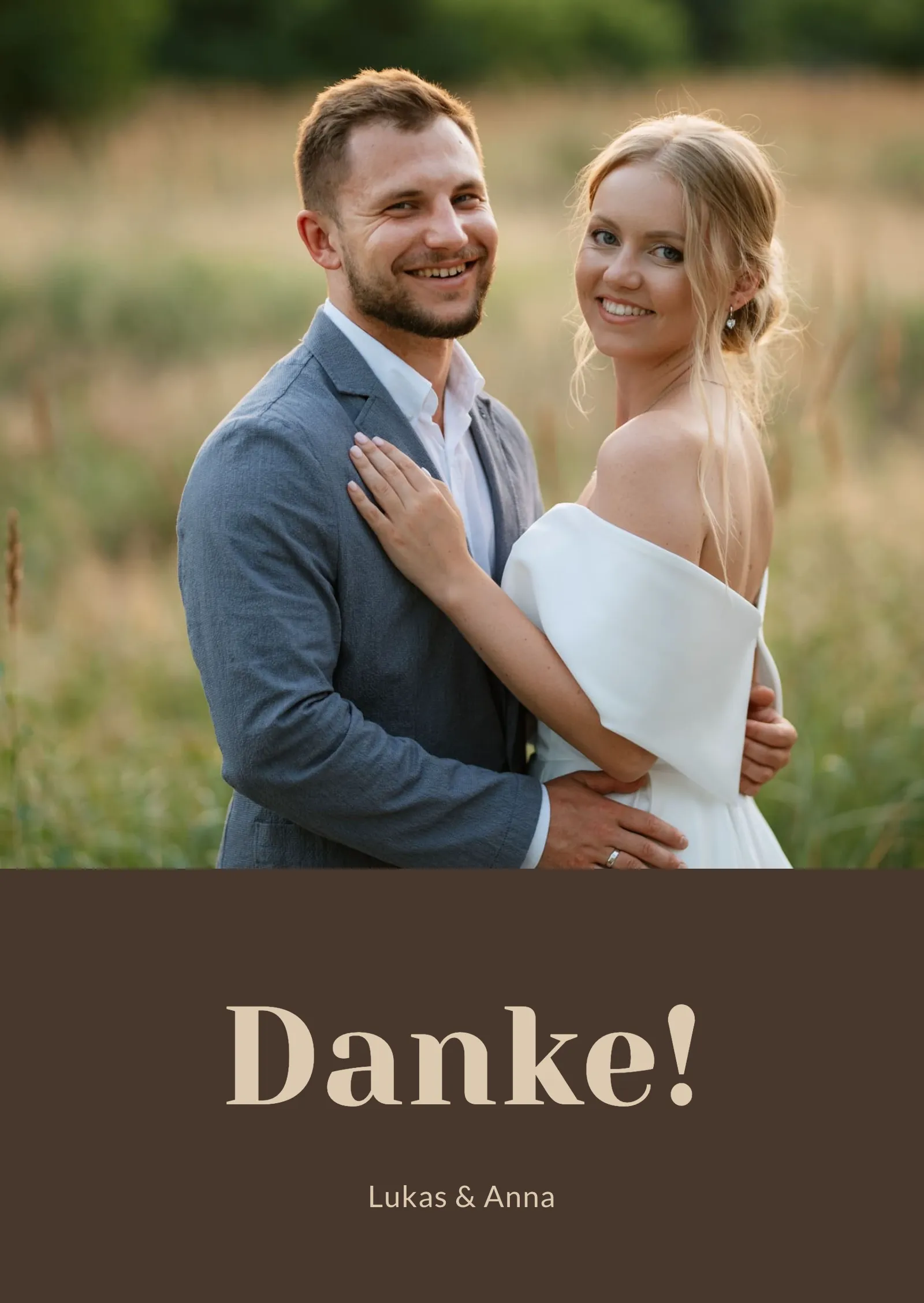 Dankeskarte zur Hochzeit - Hazel