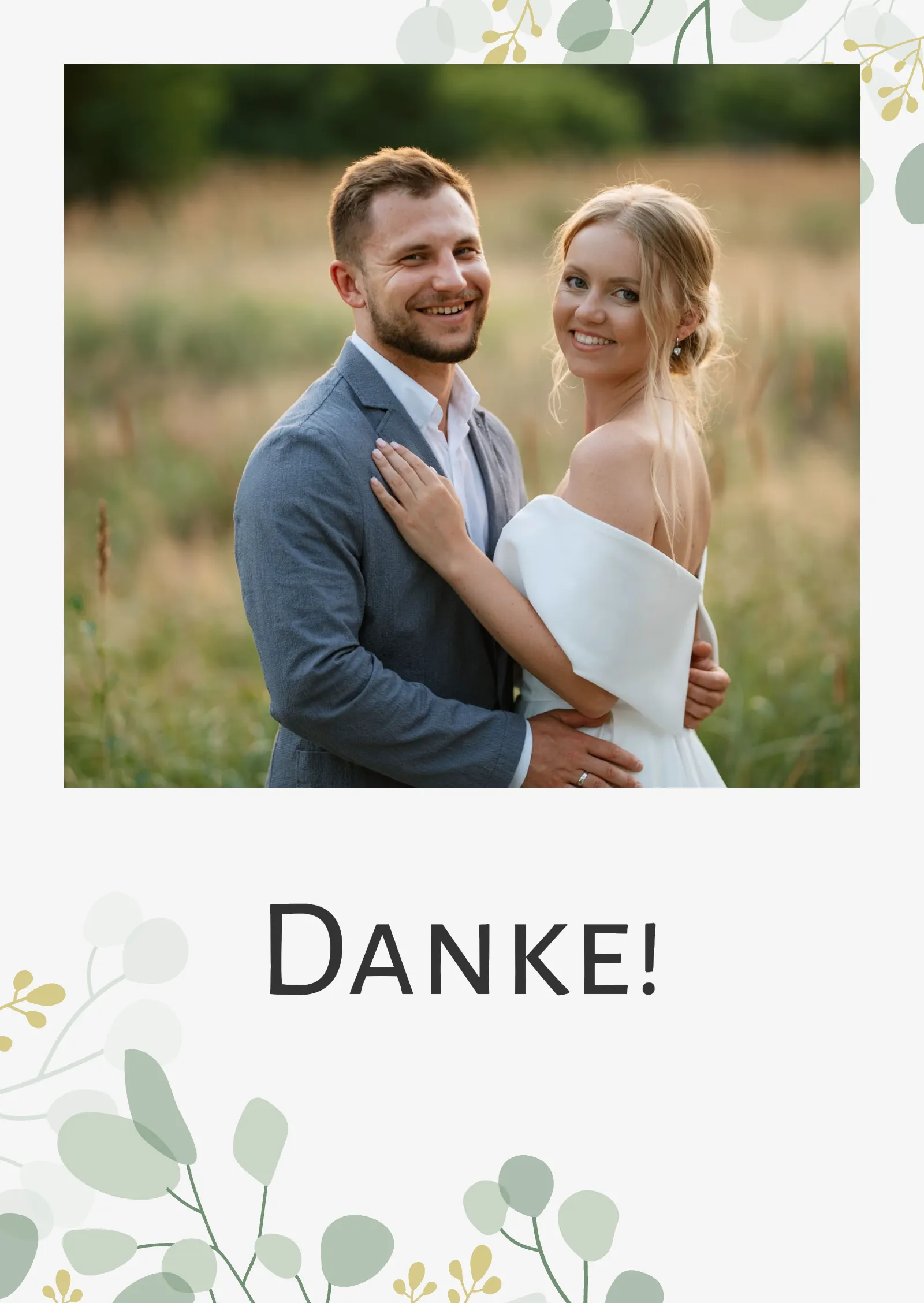 Dankeskarte zur Hochzeit - Meadow