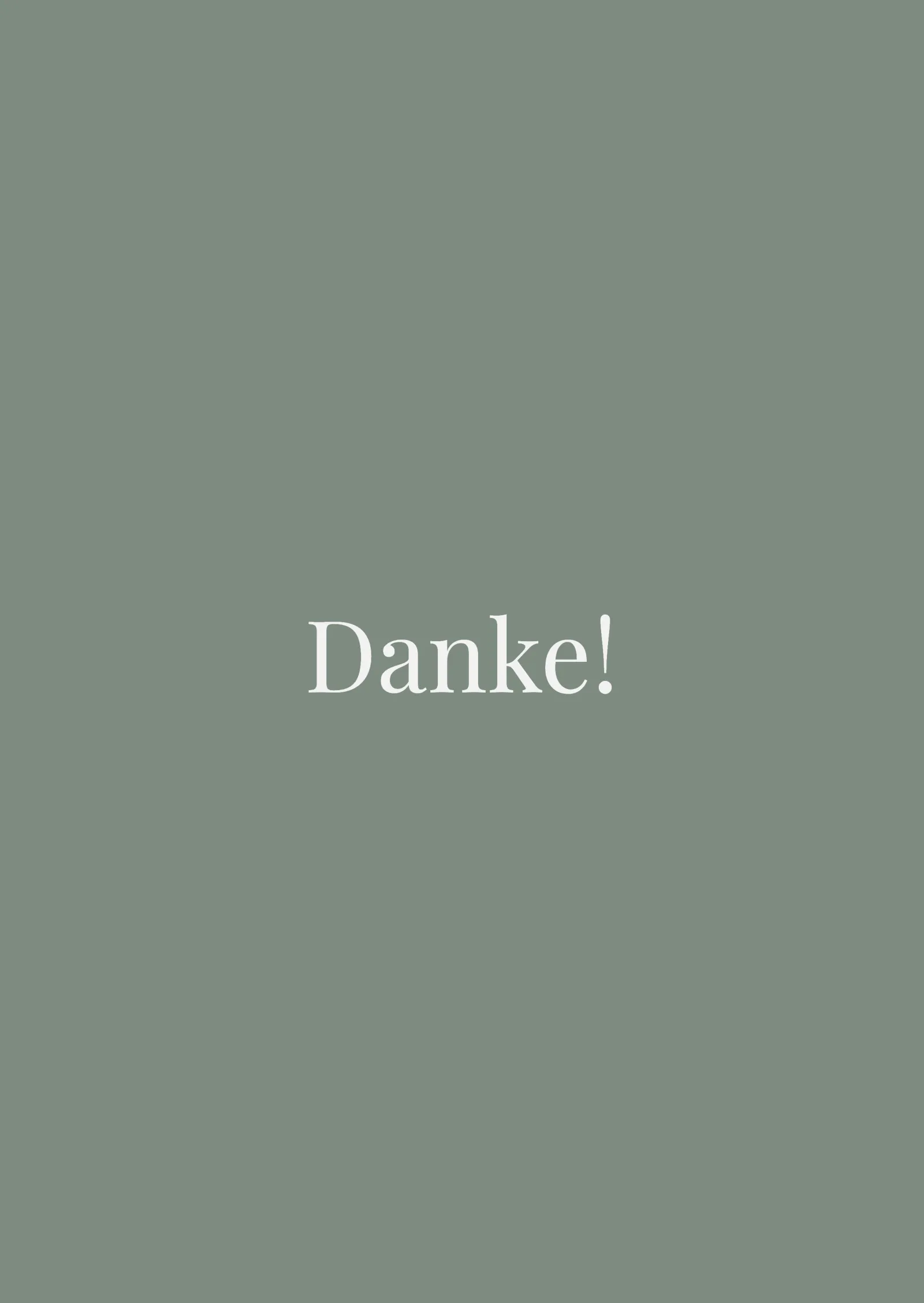 Dankeskarte zur Hochzeit - minimalistisches Grün