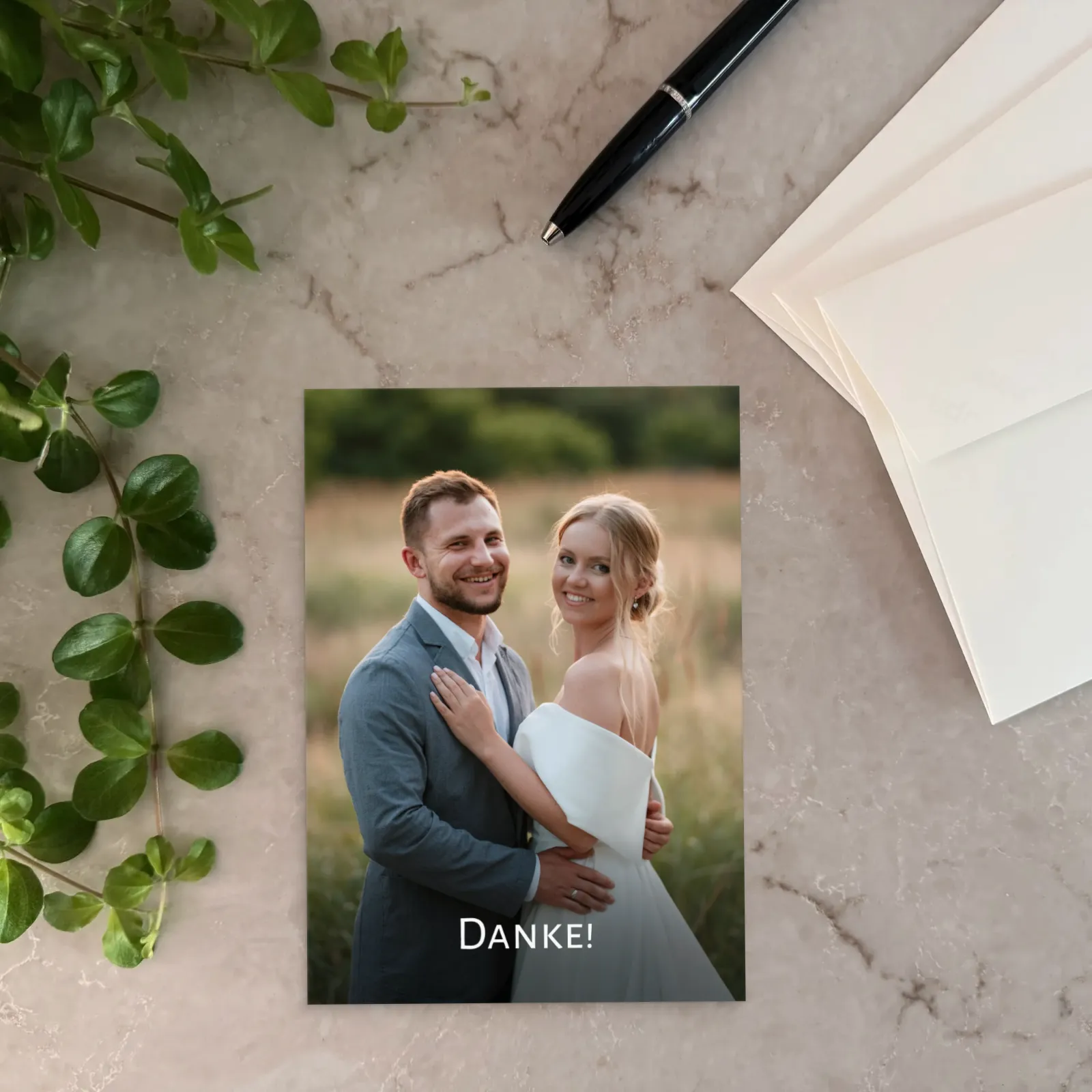 Dankeskarte zur Hochzeit - Toast