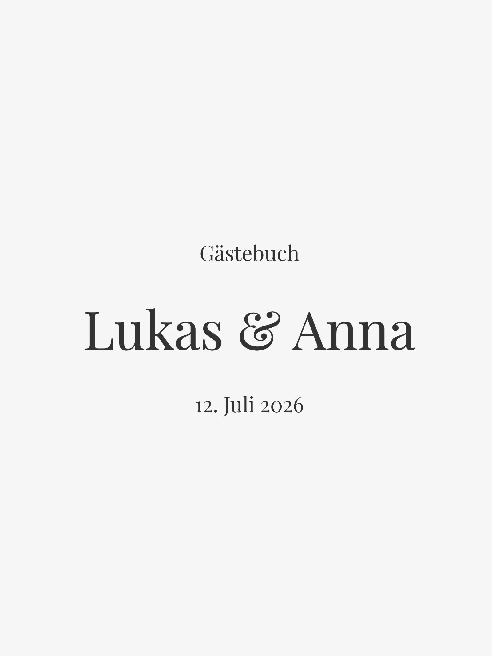 Gästebuch zur Hochzeit - Editorial