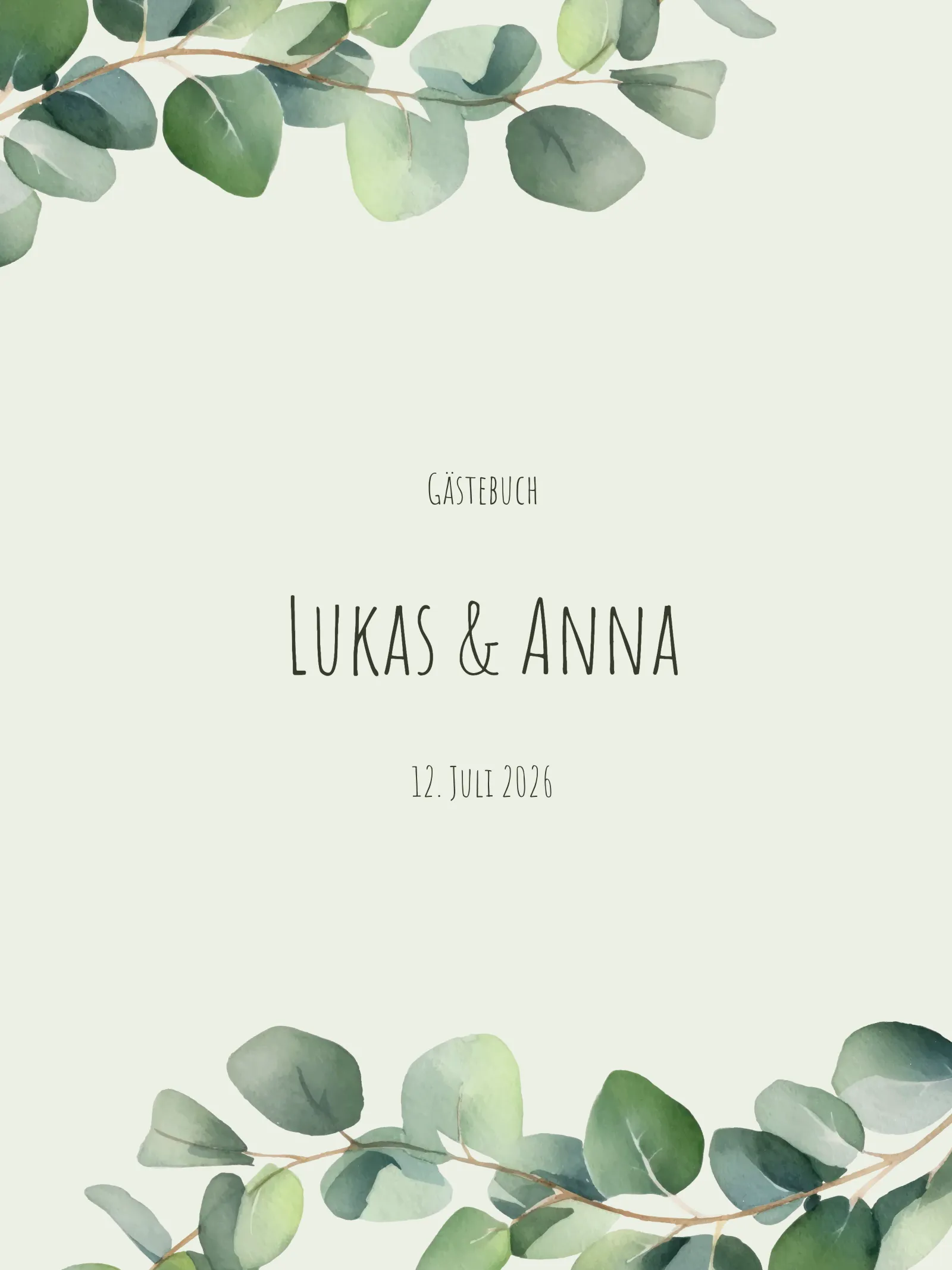 Gästebuch zur Hochzeit - Eucalyptus
