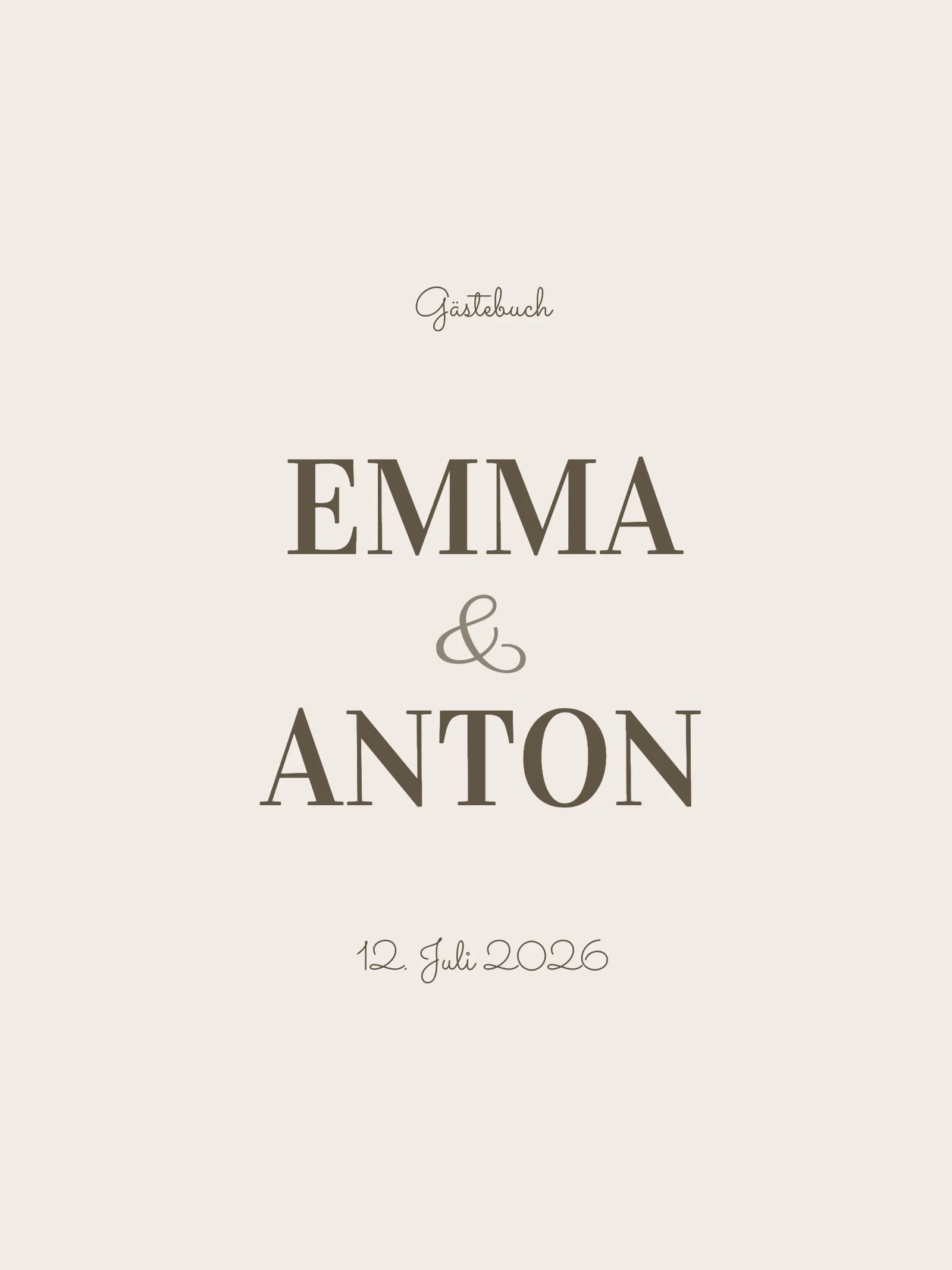 Gästebuch zur Hochzeit - Linen