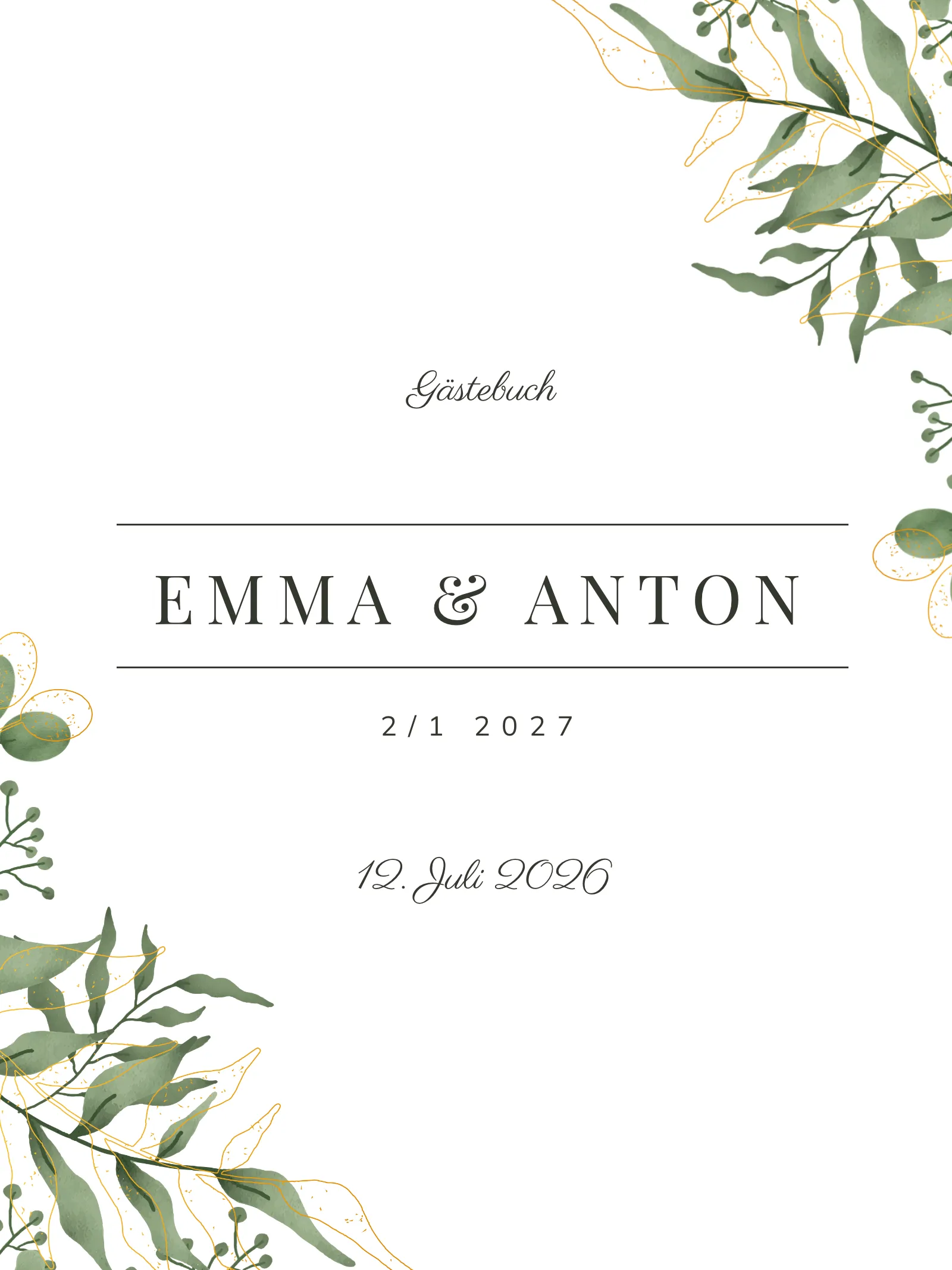Gästebuch zur Hochzeit - Sylvan