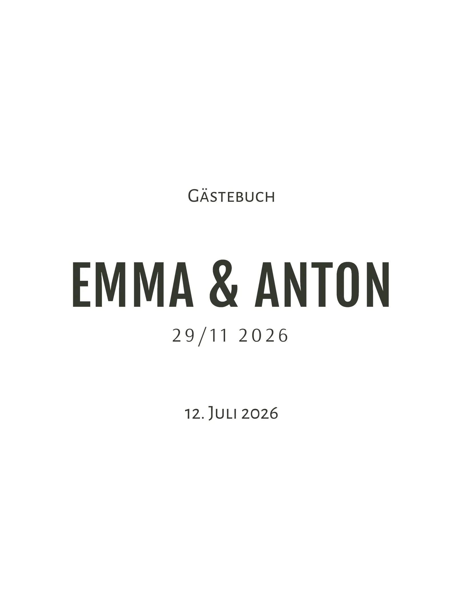 Gästebuch zur Hochzeit - Toast