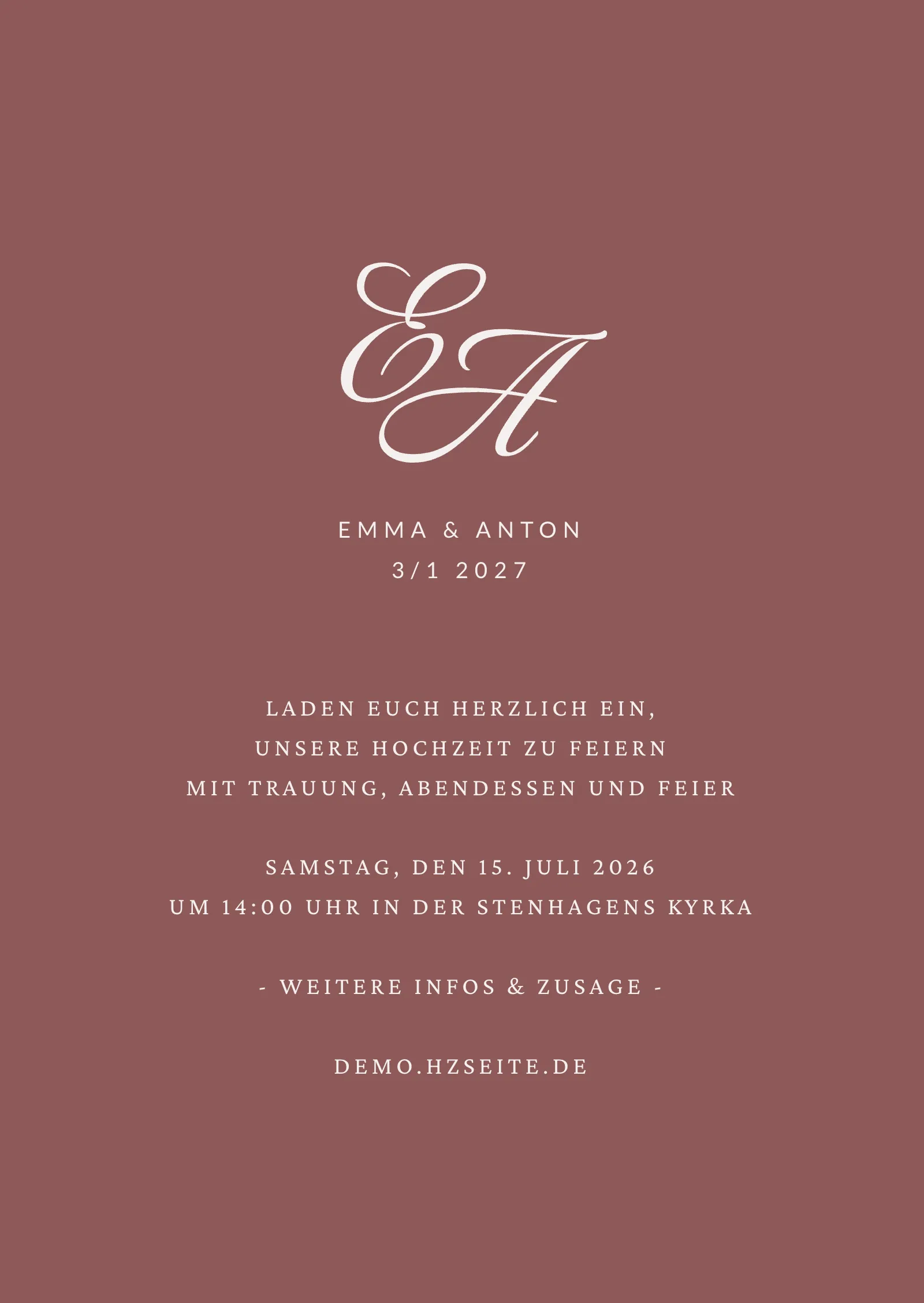 Hochzeitseinladung - Blush