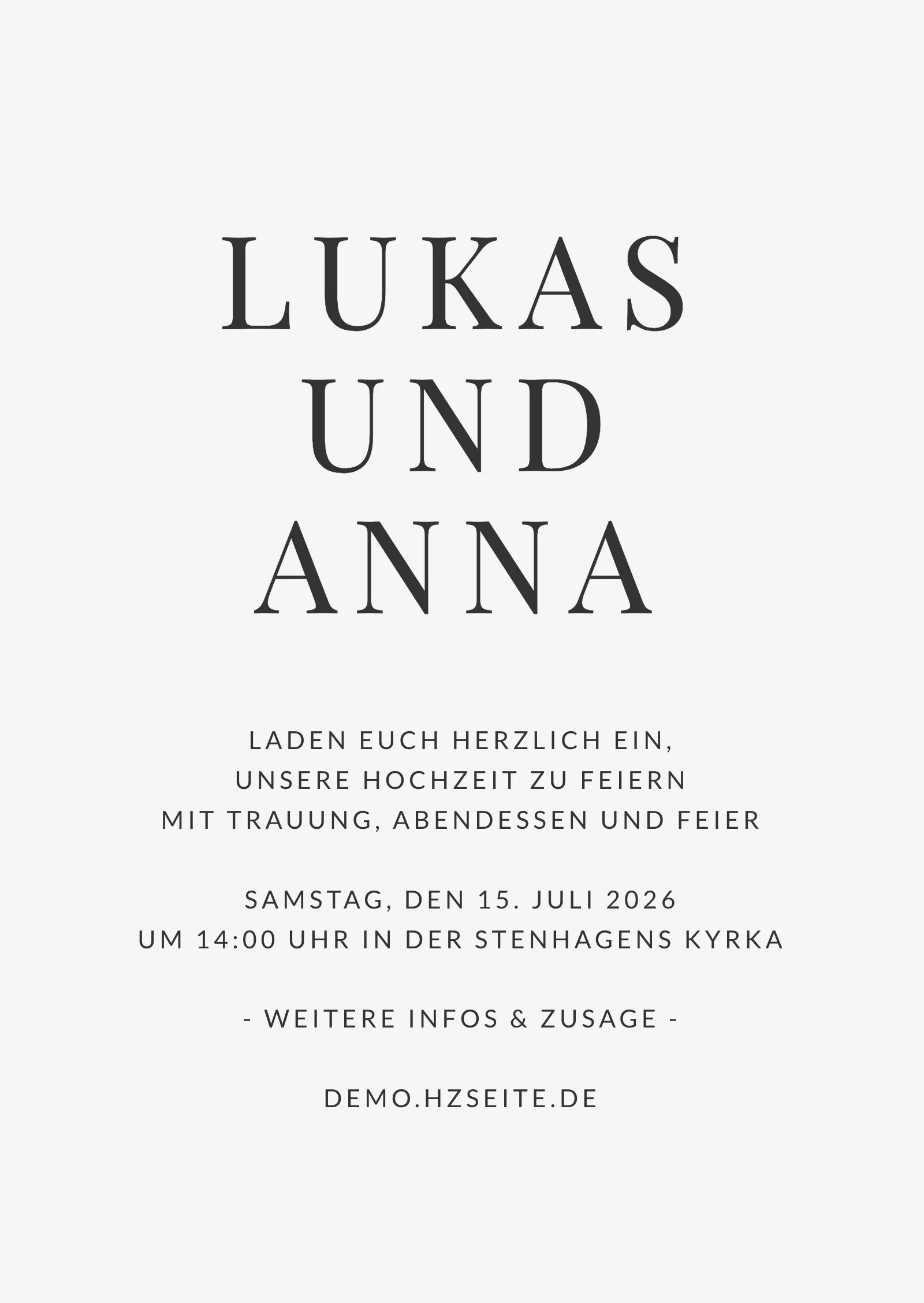 Hochzeitseinladung - Editorial