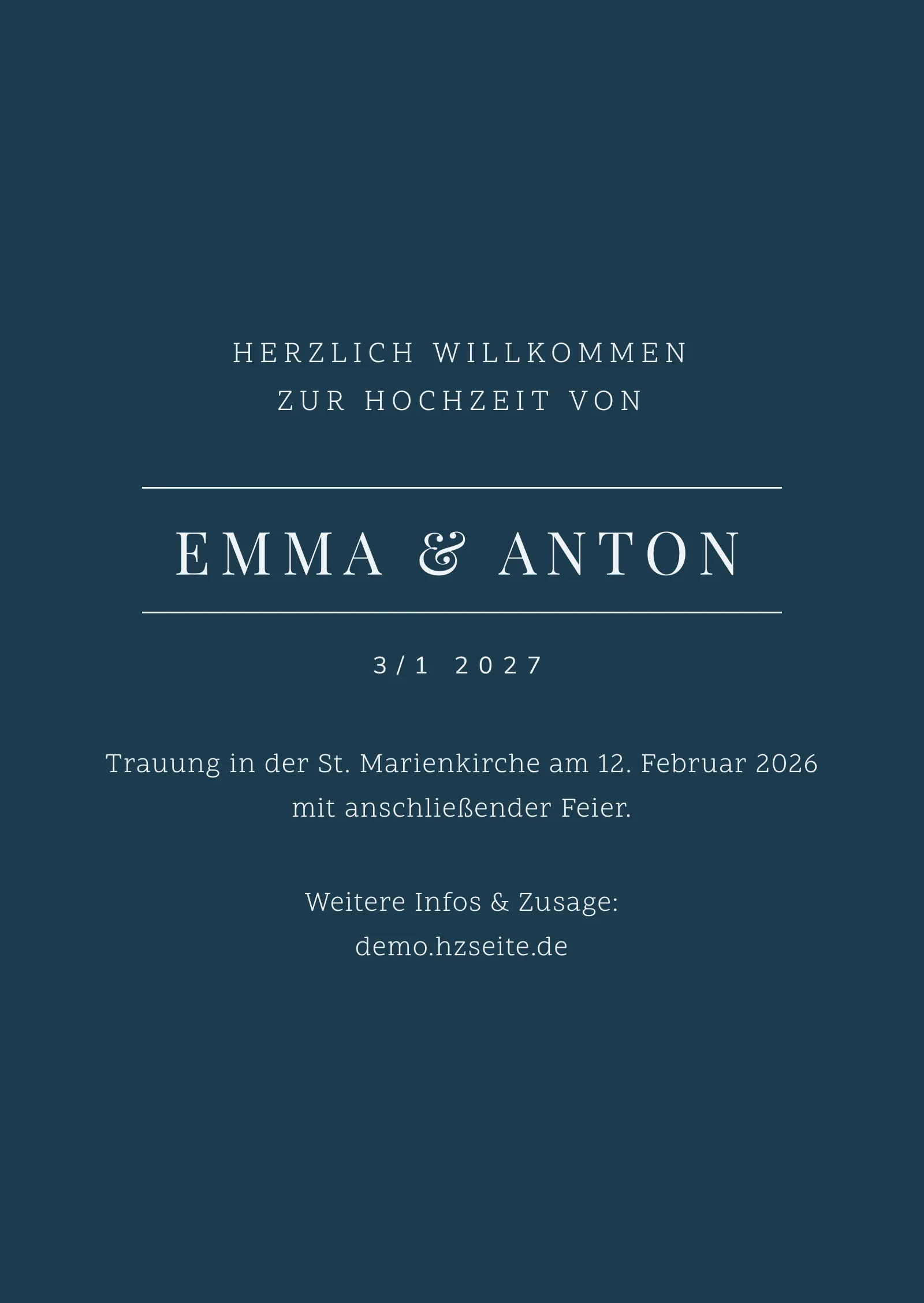 Hochzeitseinladung - Monarch