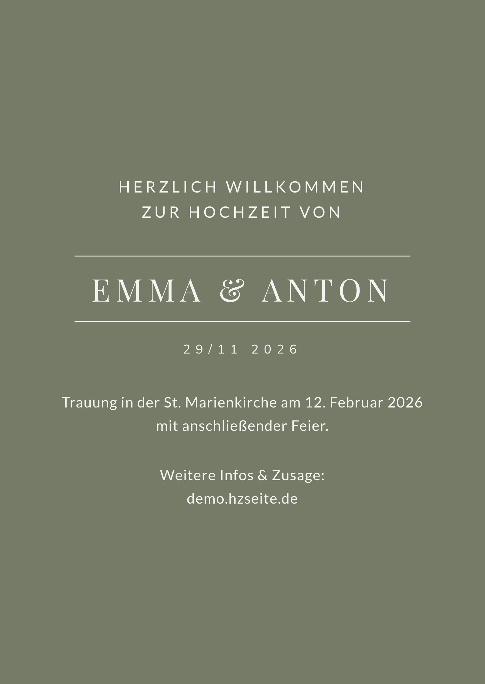 Hochzeitseinladung - Moss