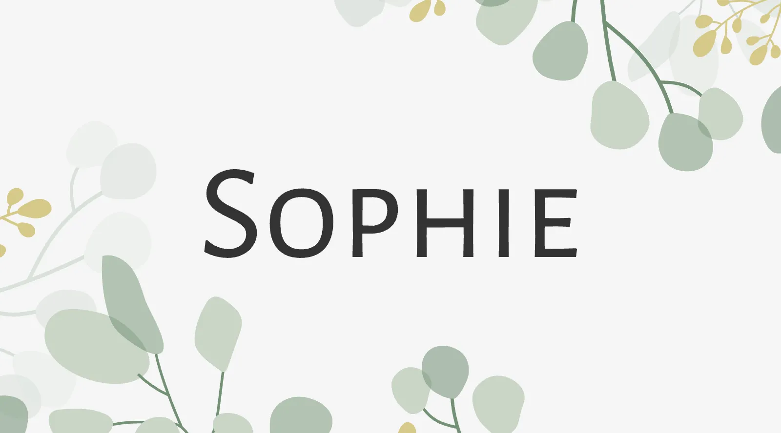 Platzkarten zur Hochzeit - Meadow