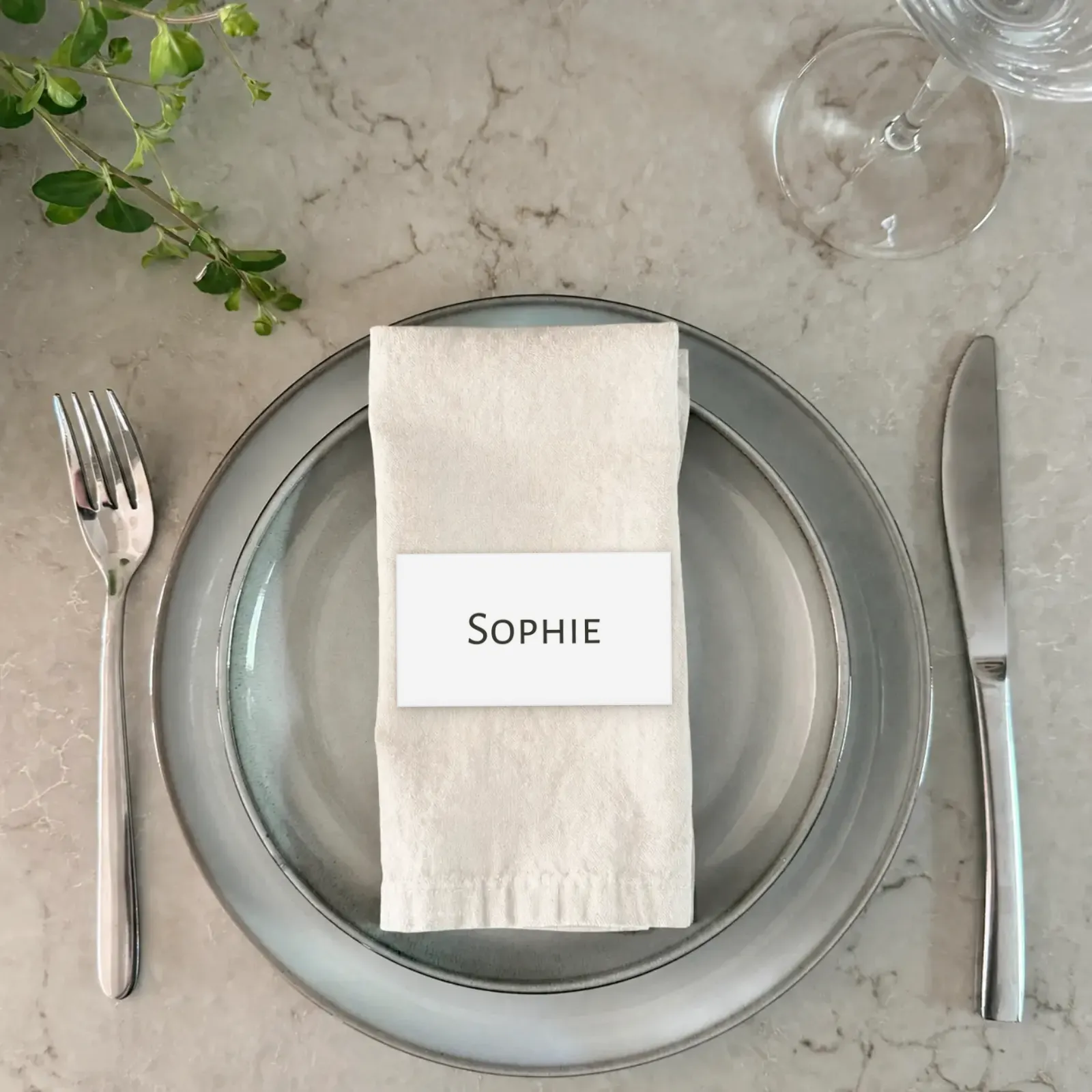Platzkarten zur Hochzeit - Toast