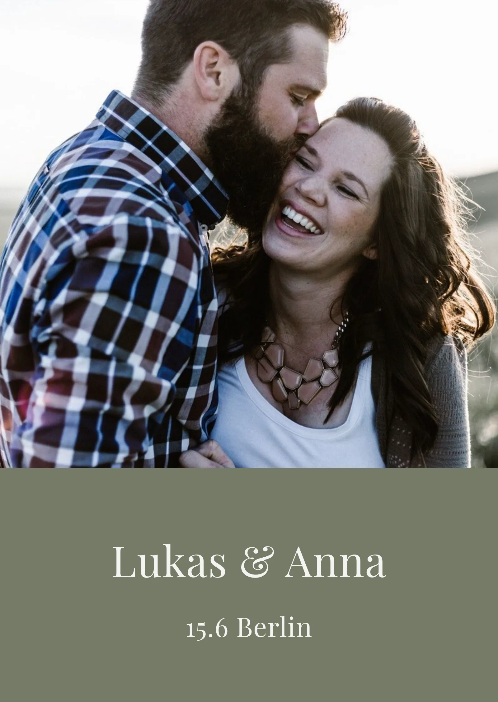 Save-the-Date-Karte - Foto und Blumen
