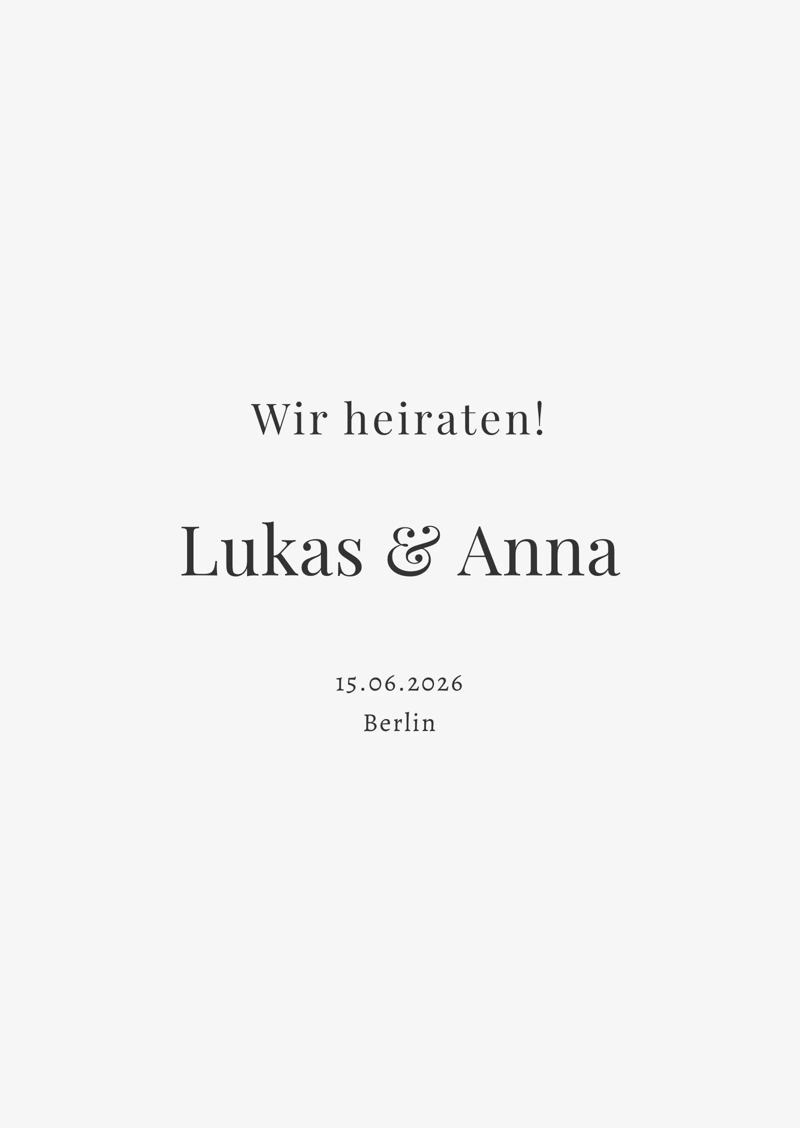 Save-the-Date-Karte - Minimalistisch