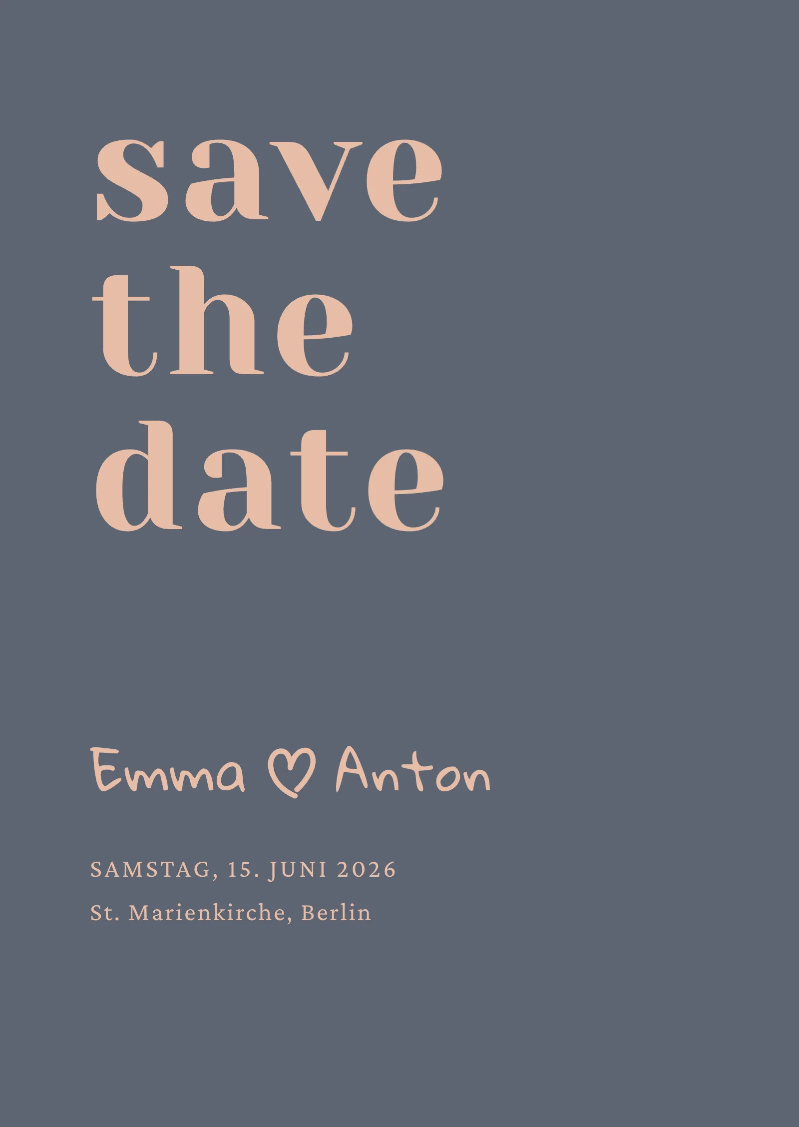 Save-the-Date-Karte - Modernes und einzigartiges Design