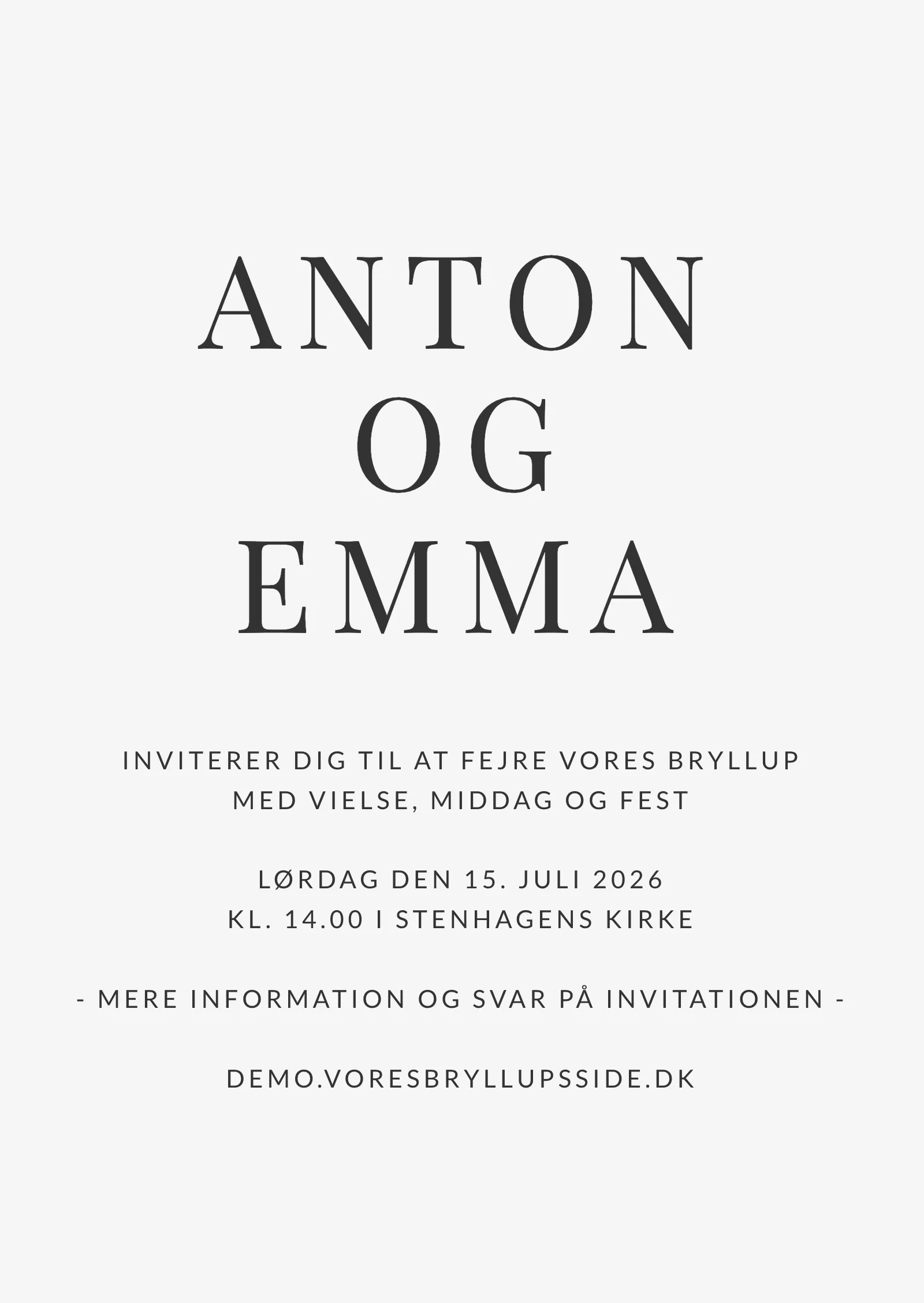 Bryllupsinvitation - Editorial