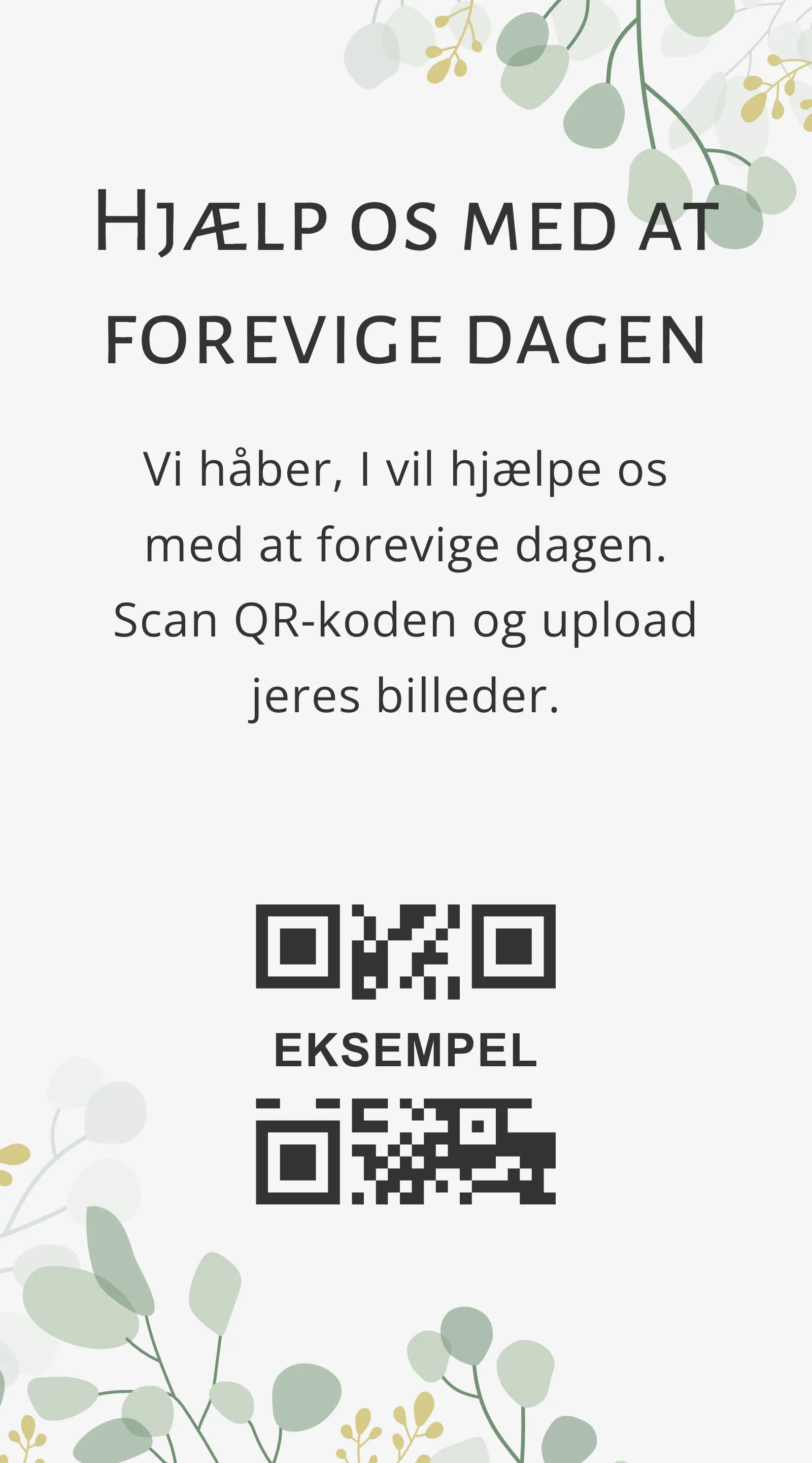 QR-kort til gæstebilleder - Meadow
