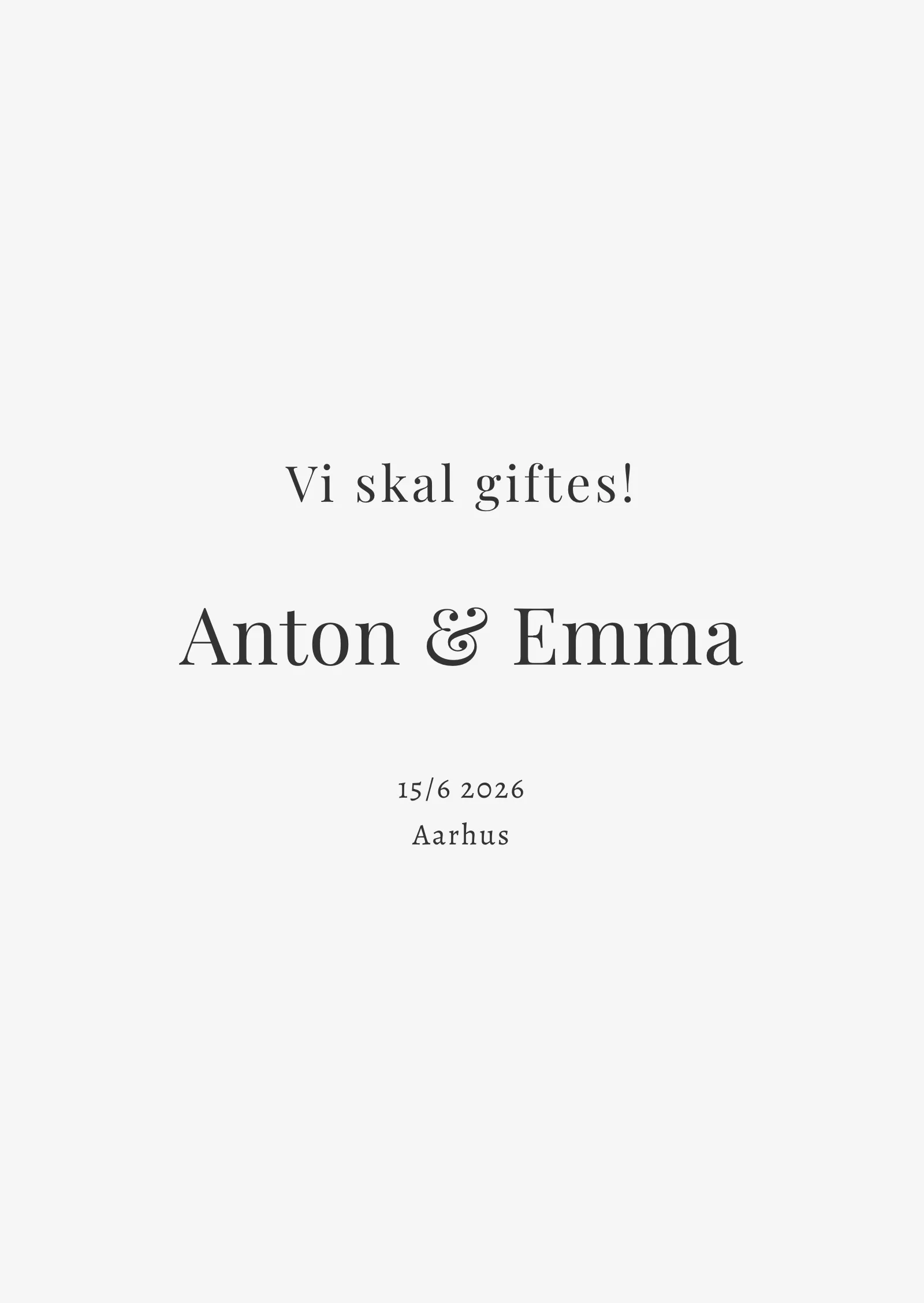 Save the date-kort - Minimalistisk stil
