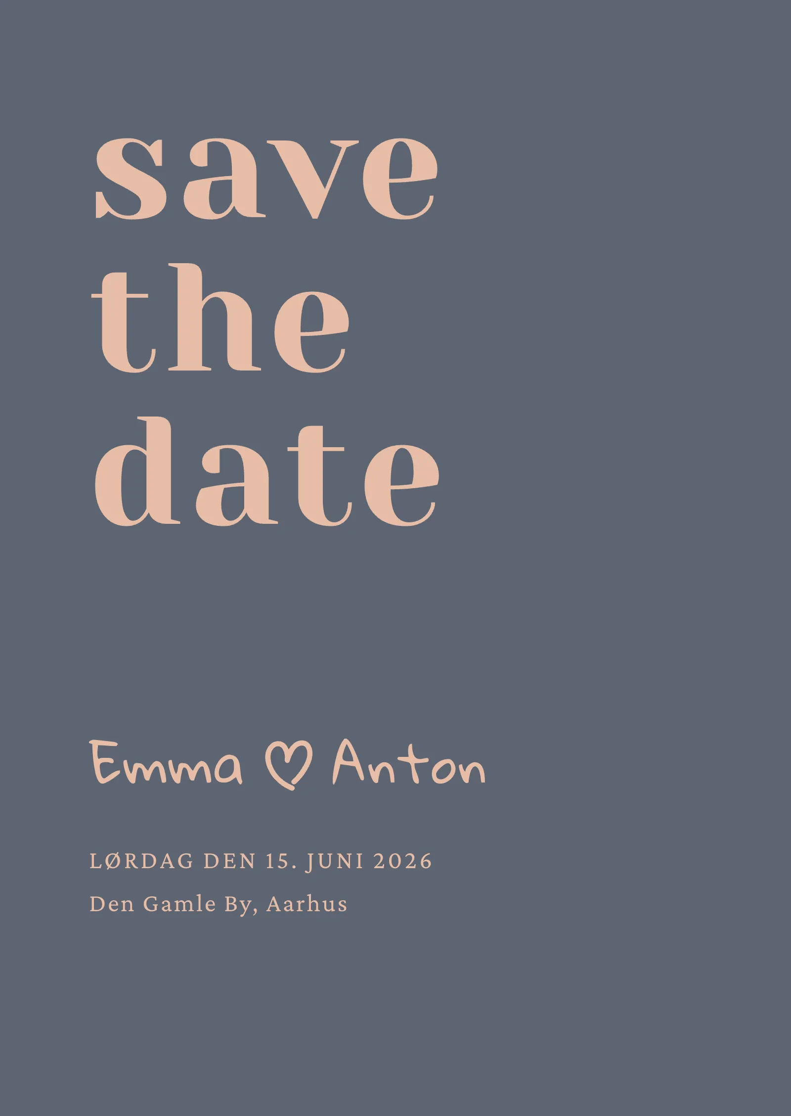 Save the date-kort - Moderne og unik design