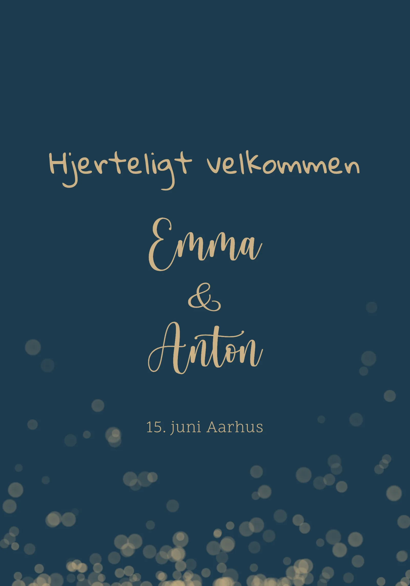 Velkomstskilt til bryllup - Afterglow