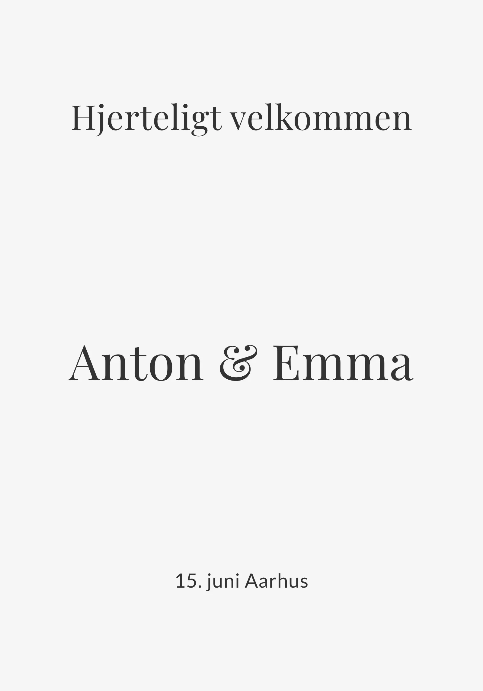 Velkomstskilt til bryllup - Editorial