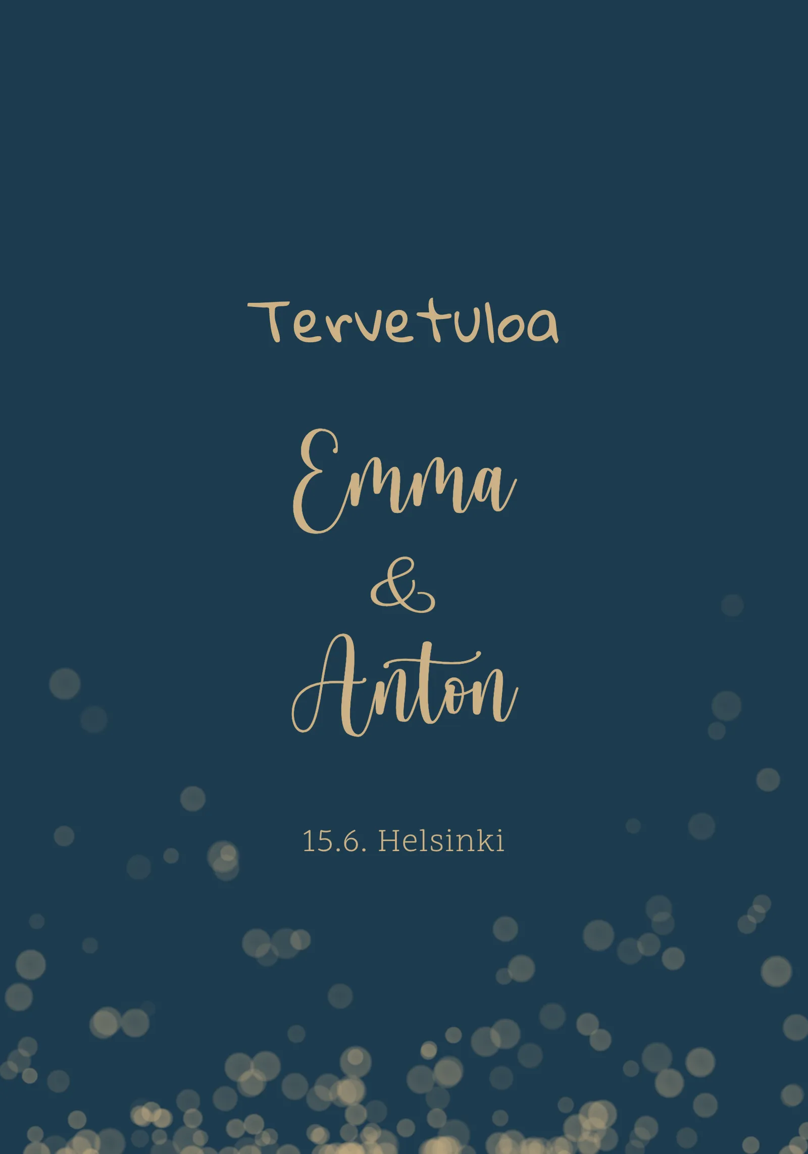 Hääjuhlan tervetulokyltti - Afterglow
