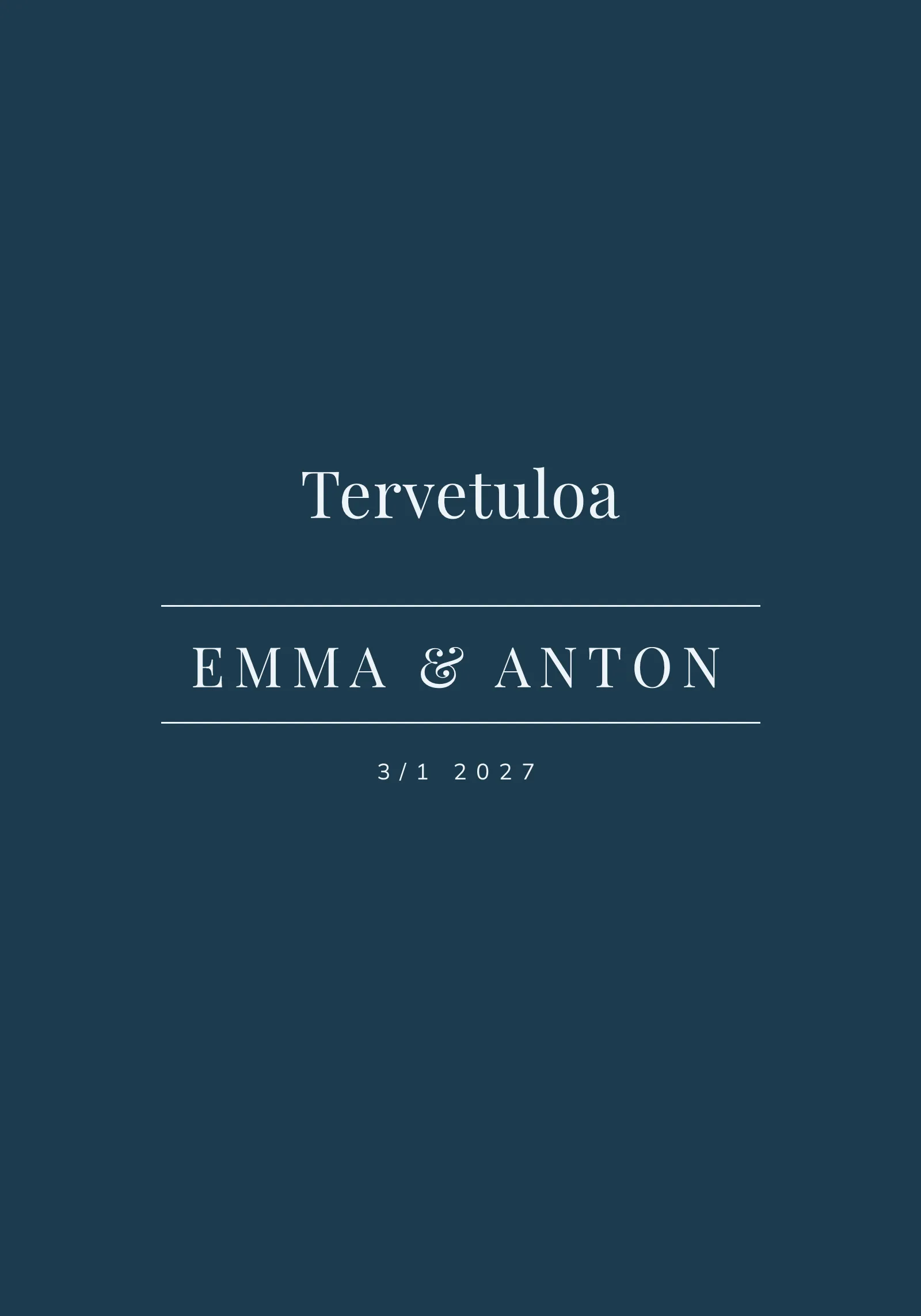 Hääjuhlan tervetulokyltti - Monarch