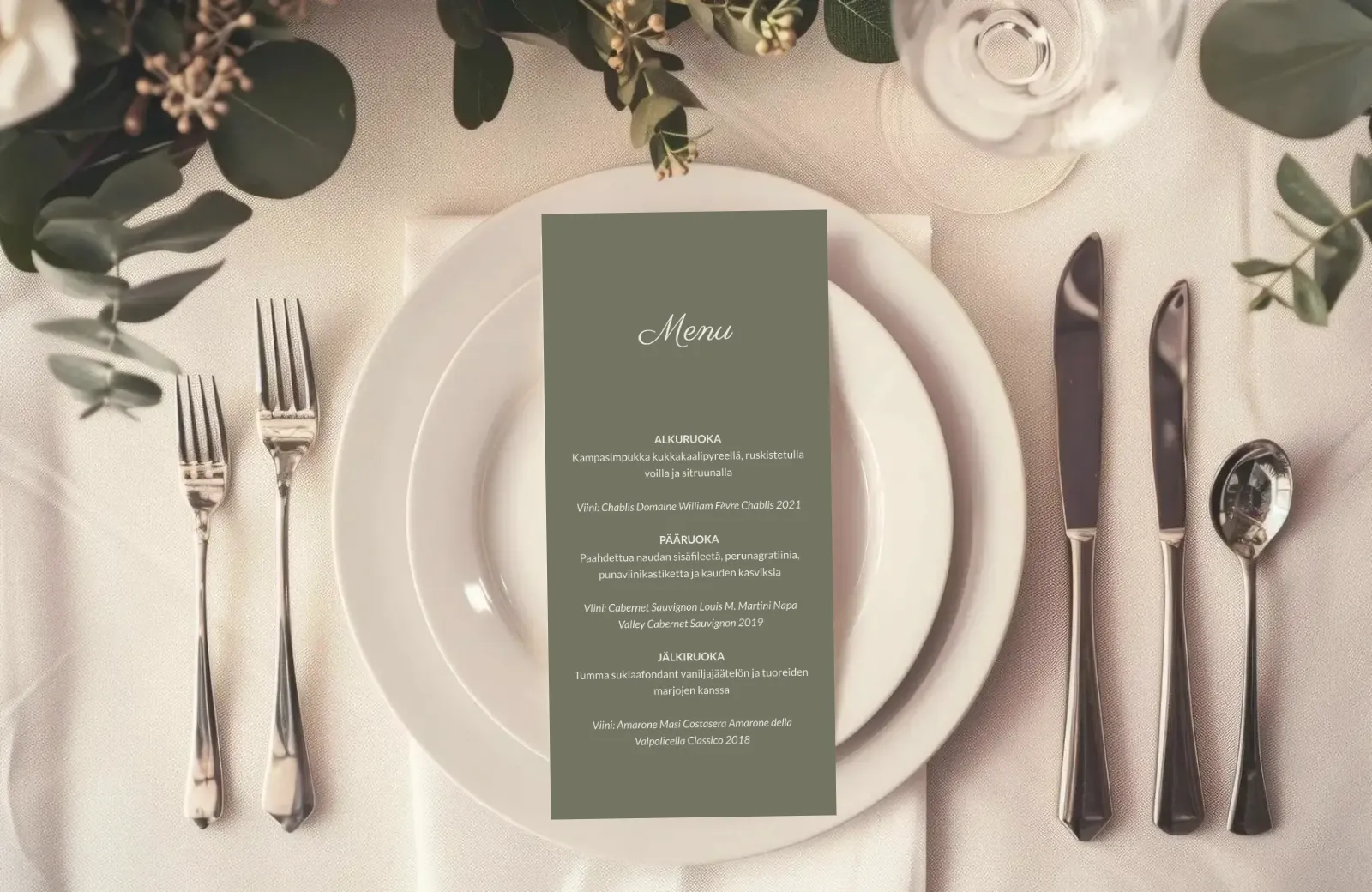 Häämenu - Moss