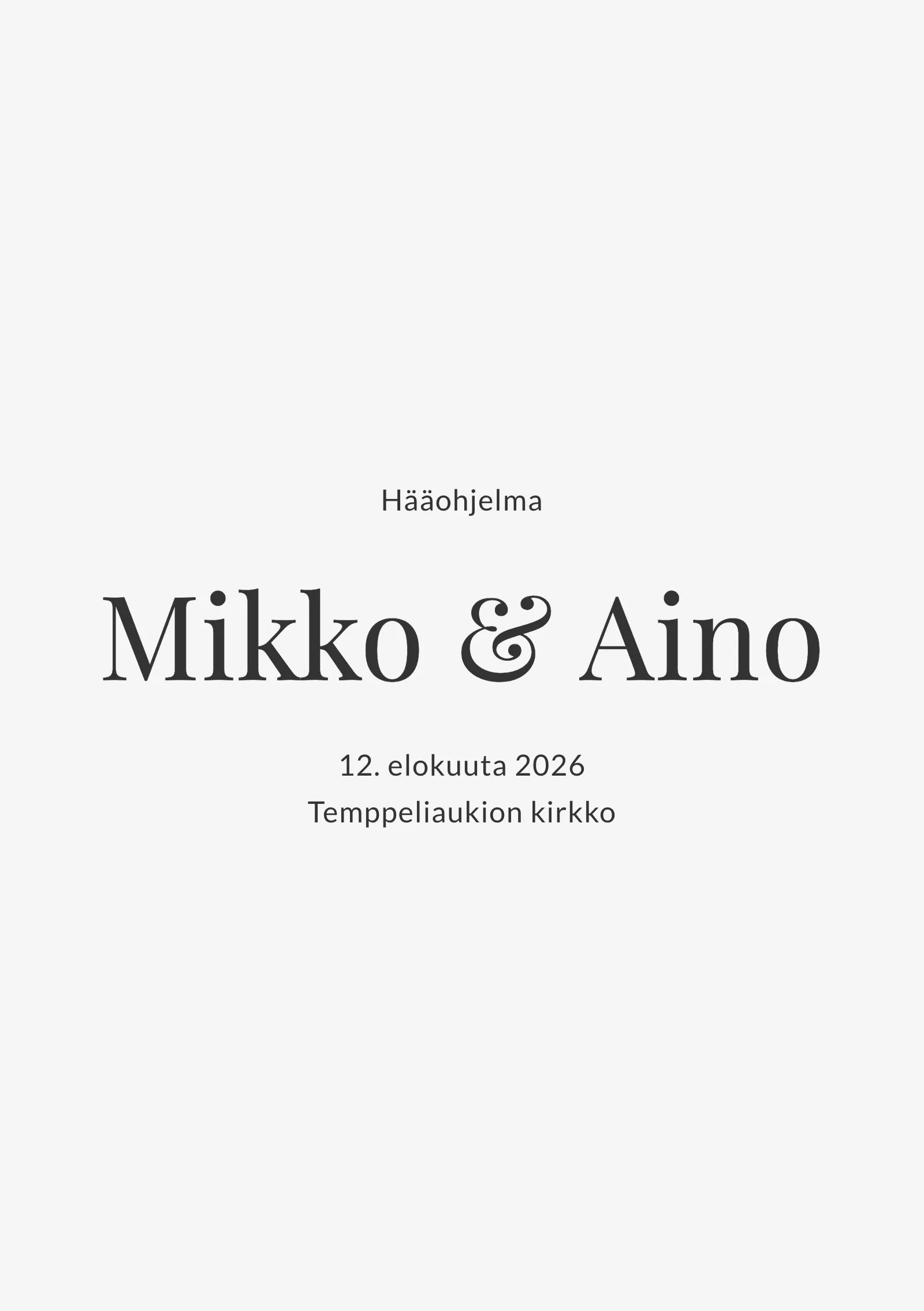 Hääohjelma häihin - Editorial