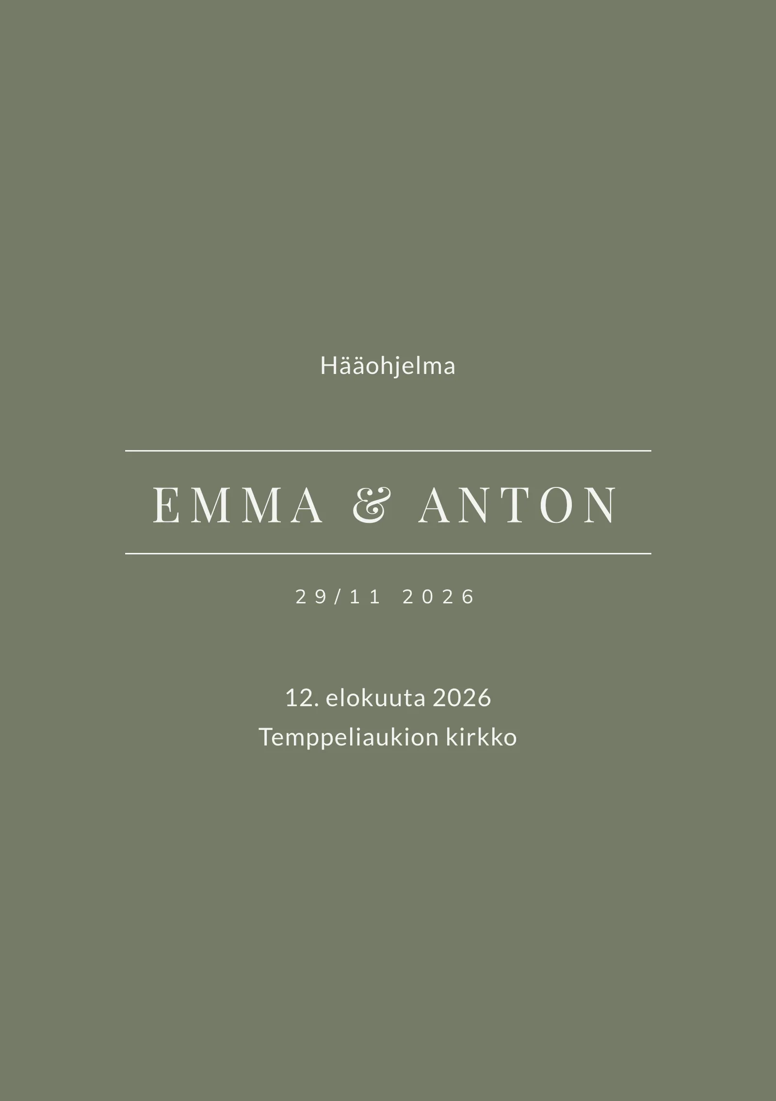 Hääohjelma häihin - Moss