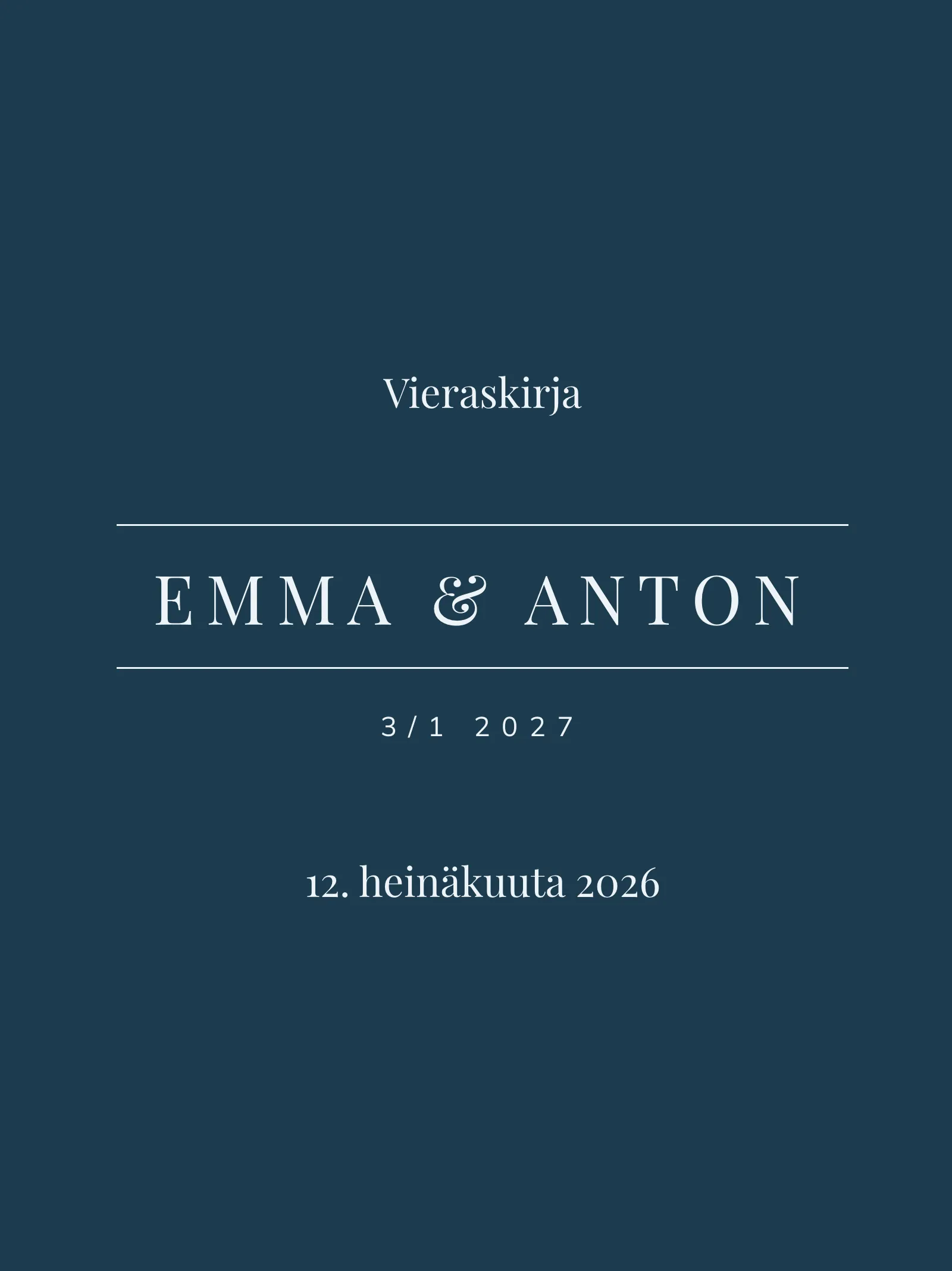 Häävieraskirja - Monarch