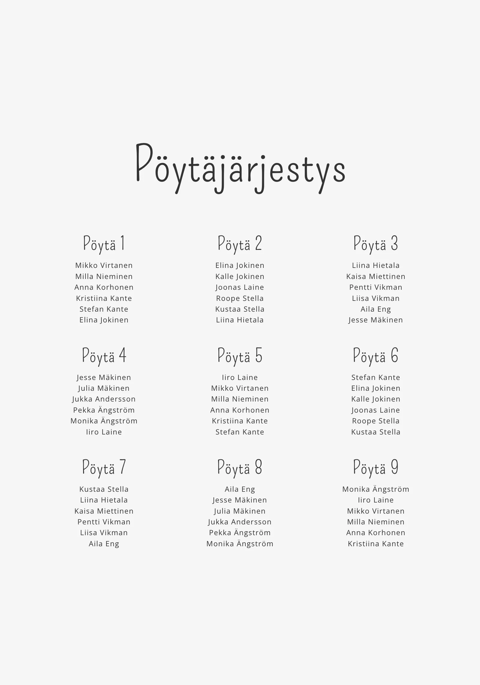 Pöytäkartta - Feather