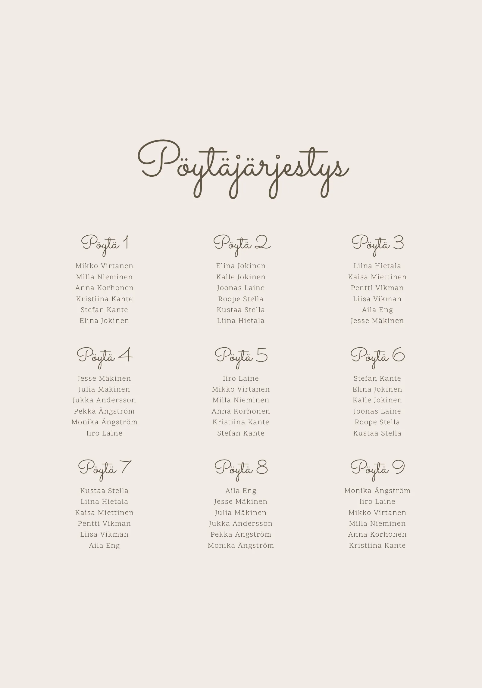 Pöytäkartta - Linen