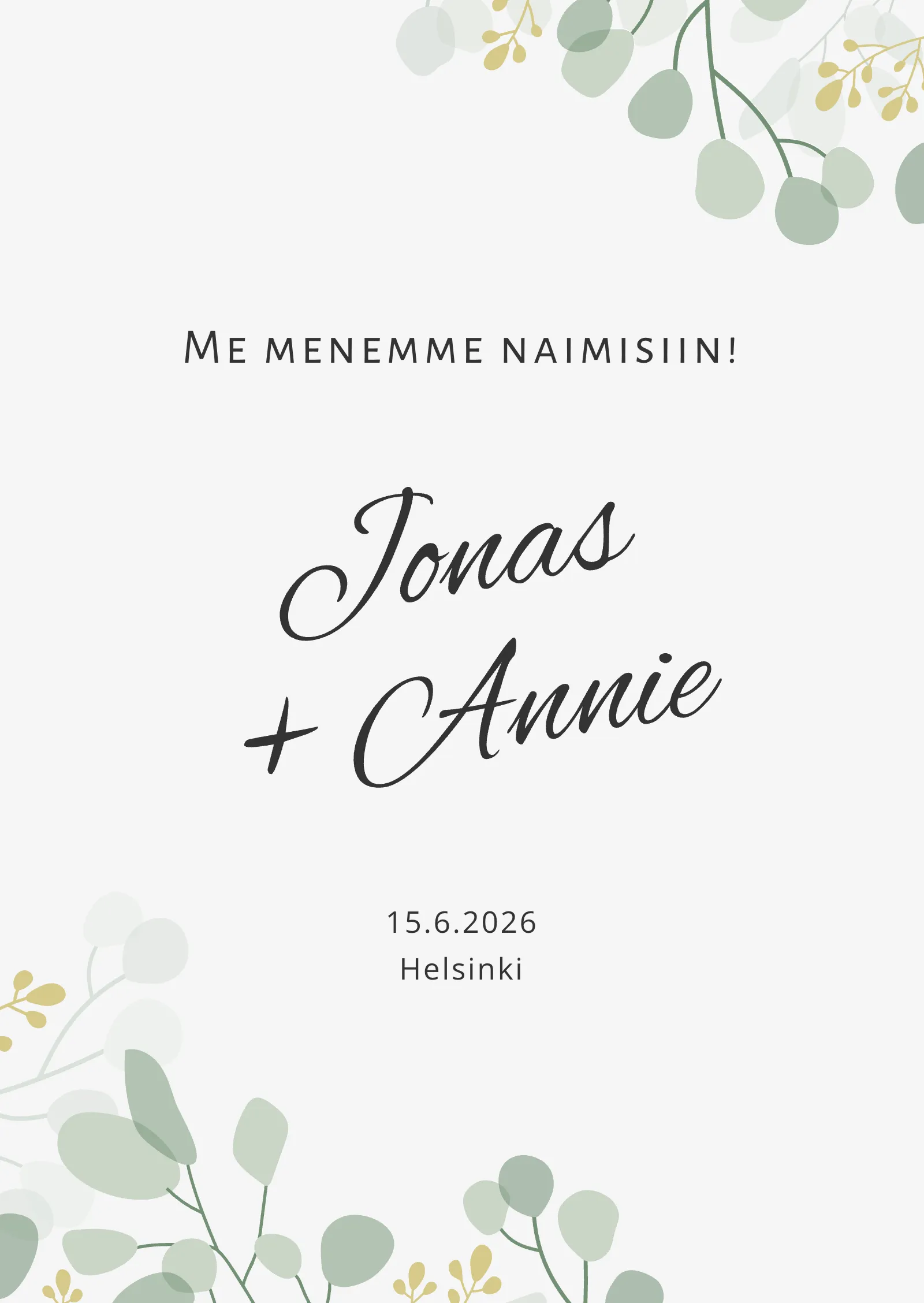 Save the Date -kortti - Meadow
