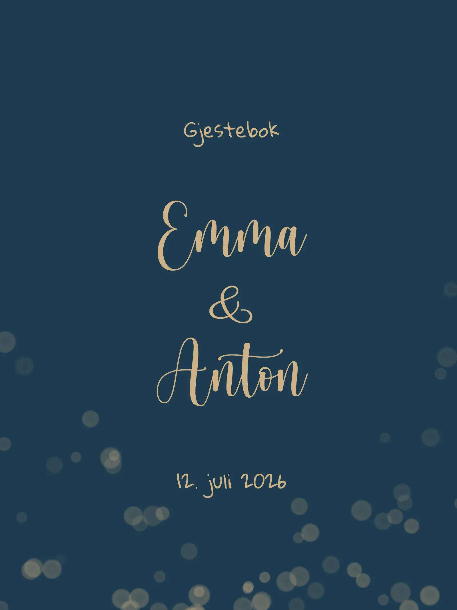 Gjestebok til bryllup - Afterglow