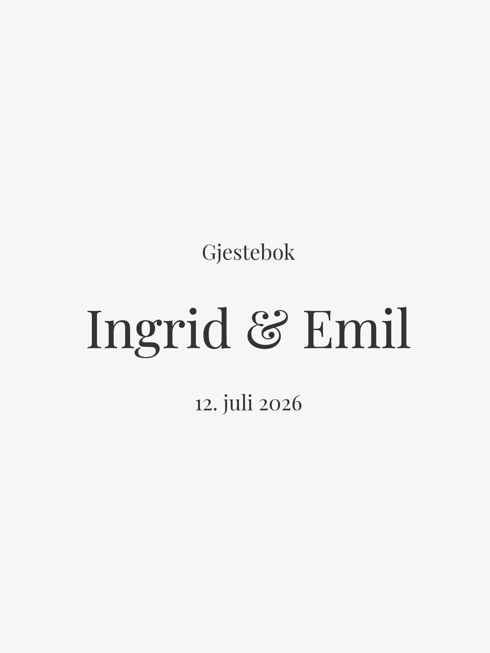 Gjestebok til bryllup - Editorial