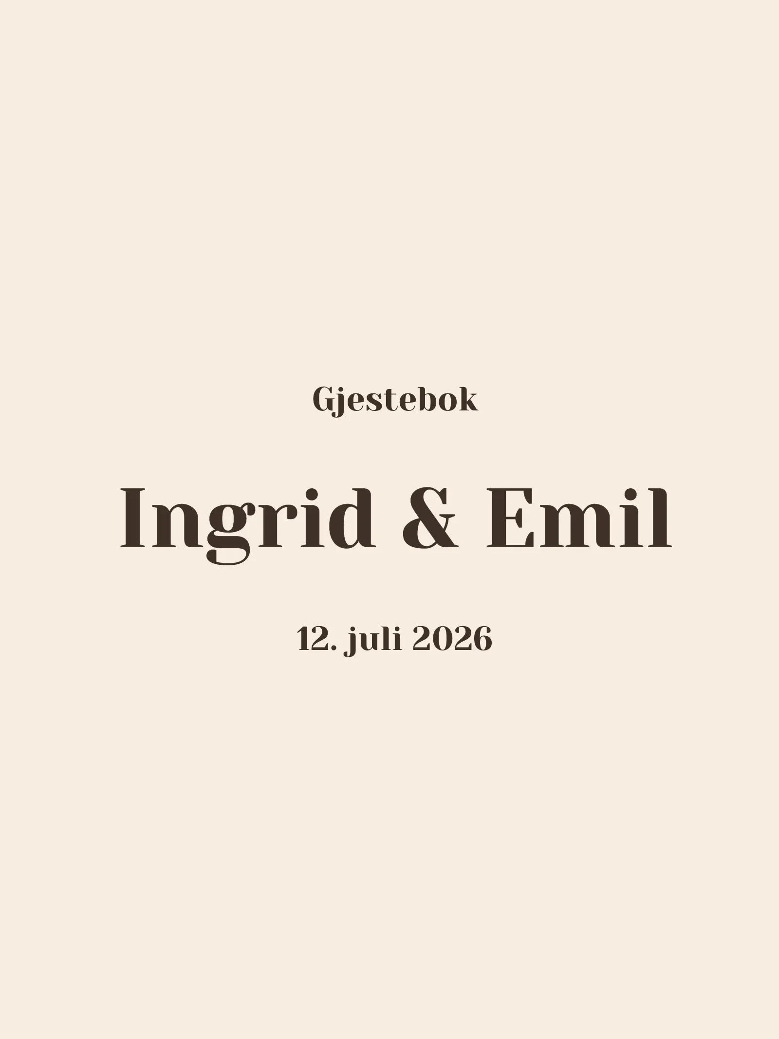 Gjestebok til bryllup - Hazel