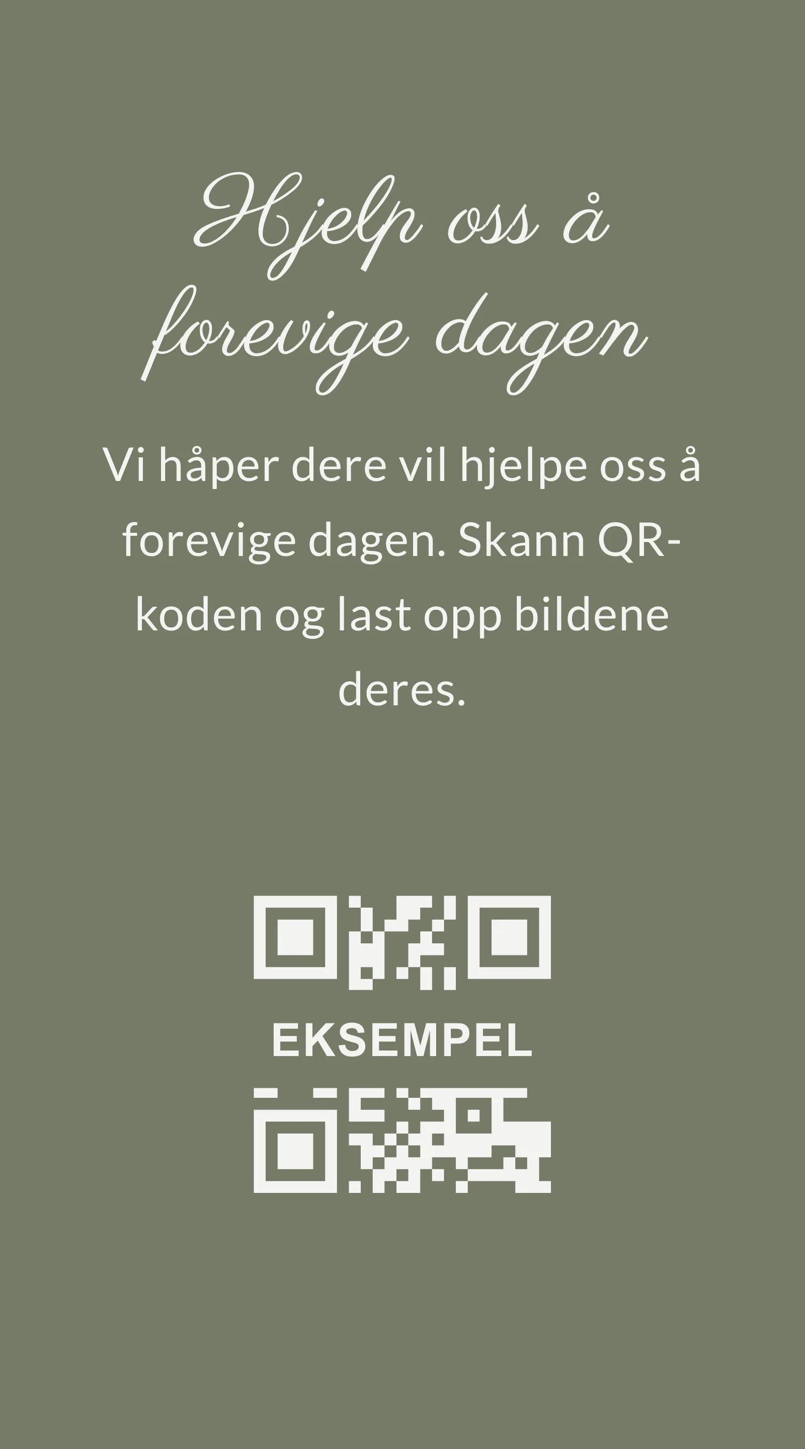 QR-kort for gjestebilder - Moss